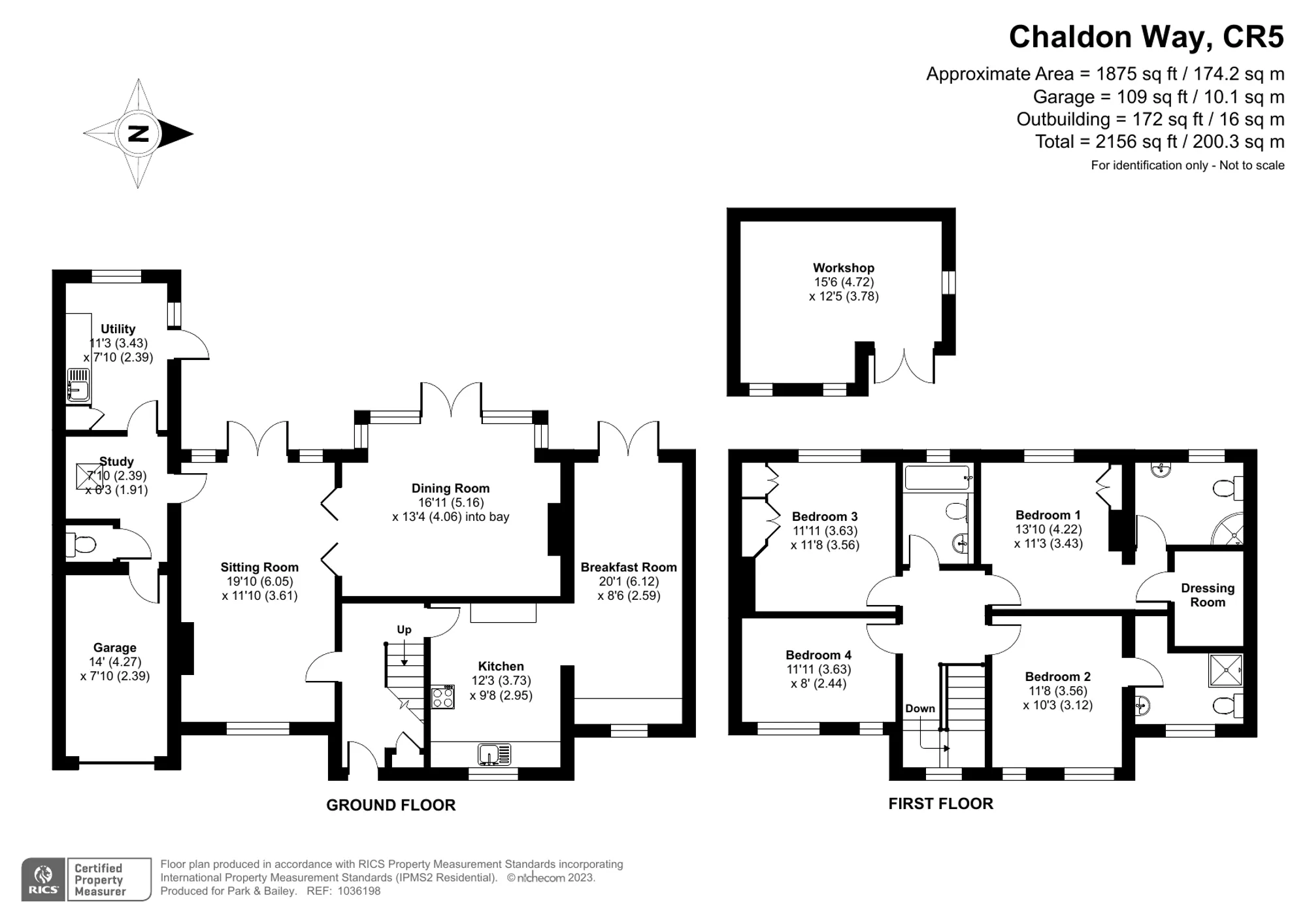 4 bed detached house for sale in Chaldon Way, Coulsdon - Property floorplan