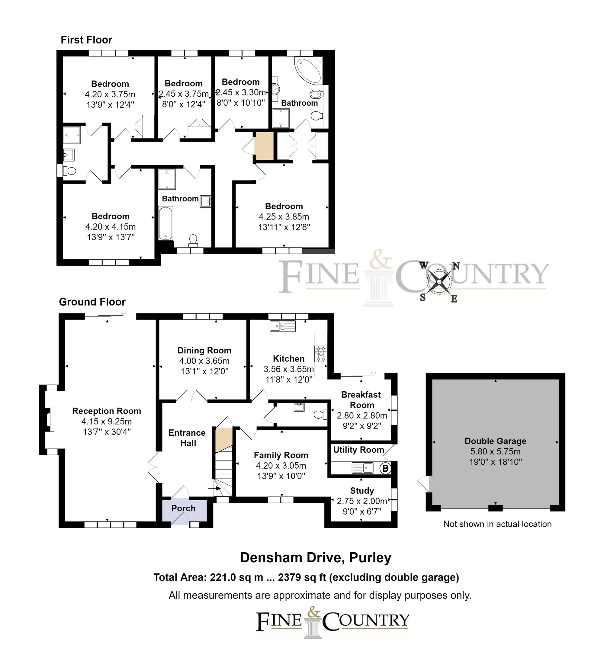 5 bed detached house for sale in Densham Drive, Purley - Property floorplan