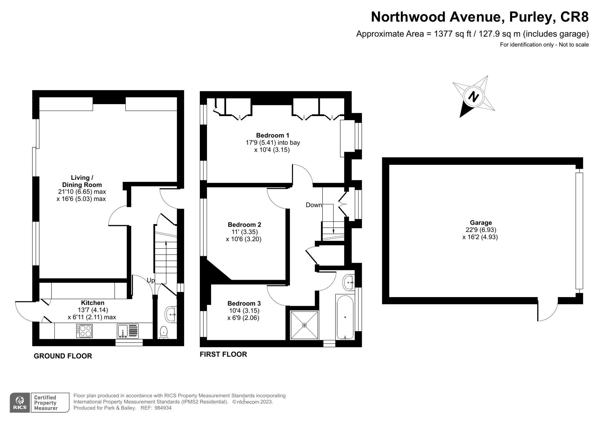 3 bed semi-detached house for sale in Northwood Avenue, Purley - Property floorplan