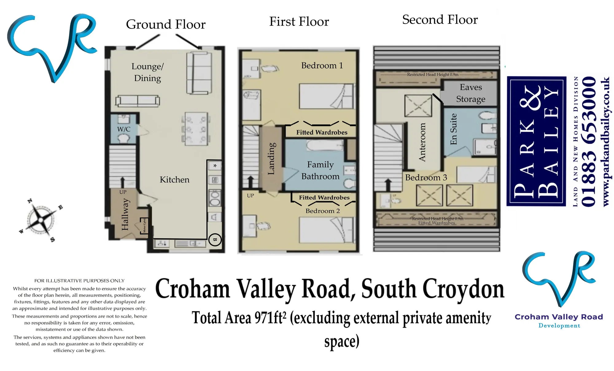 3 bed terraced house for sale in Croham Valley Road, South Croydon - Property floorplan