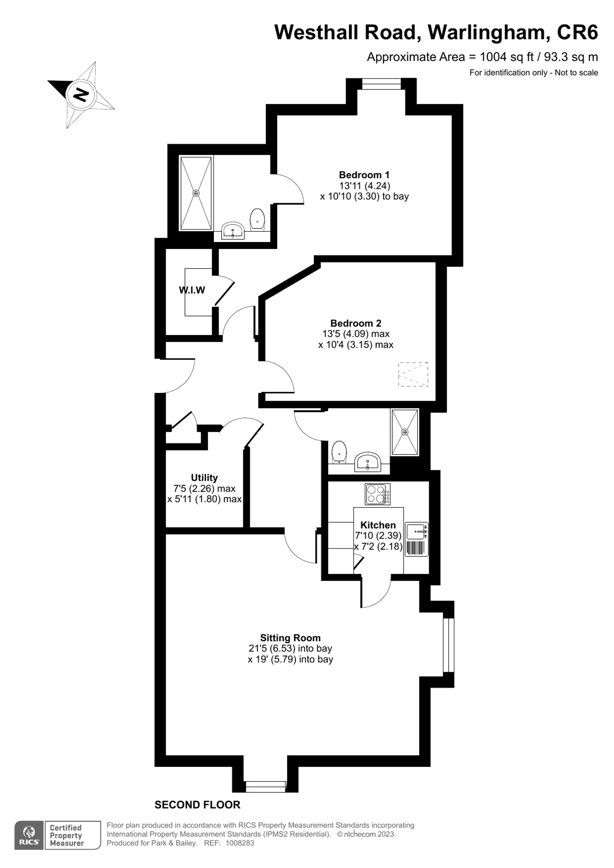 2 bed apartment for sale in Westhall Road, Warlingham - Property floorplan