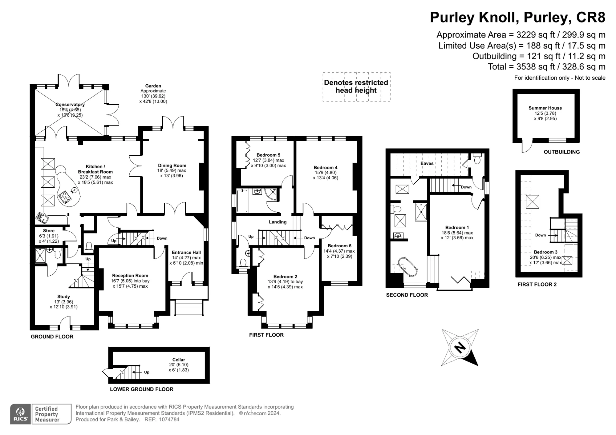 6 bed detached house for sale in Purley Knoll, Purley - Property floorplan