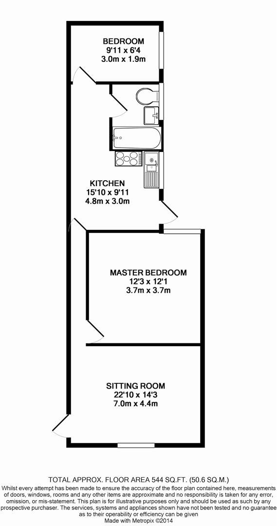 2 bed flat to rent in Shooters Hill Road, London - Property floorplan