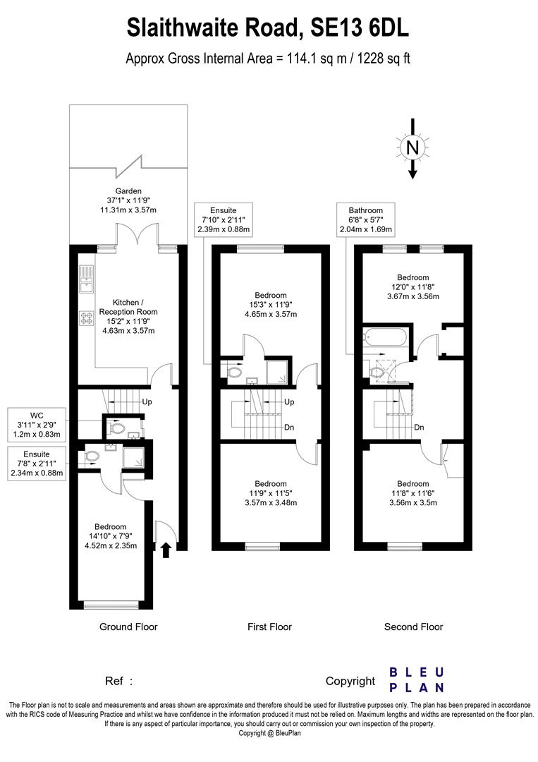 5 bed house to rent in Slaithwaite Road, London - Property floorplan