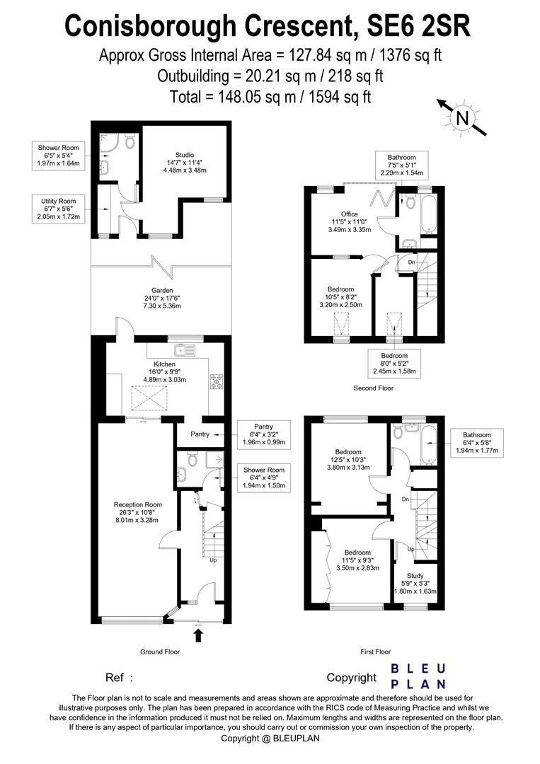 5 bed house for sale in Conisborough Crescent, London - Property floorplan