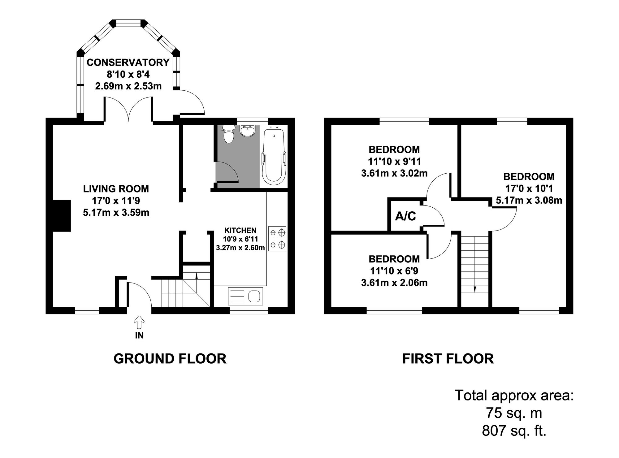 3 bed terraced house to rent in Motum Road, Norwich - Property floorplan