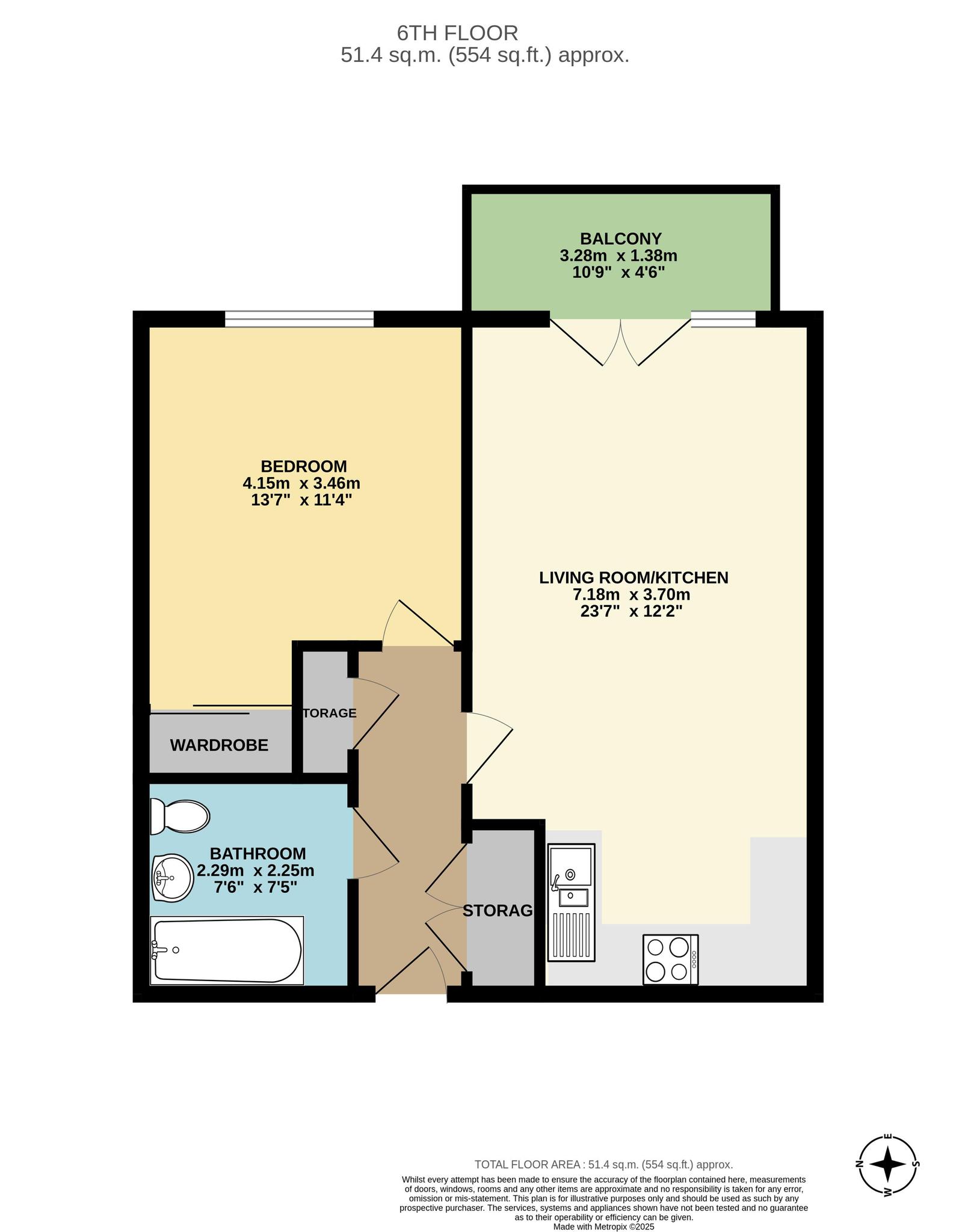 1 bed apartment for sale in Colnebank Drive, Watford - Property Floorplan