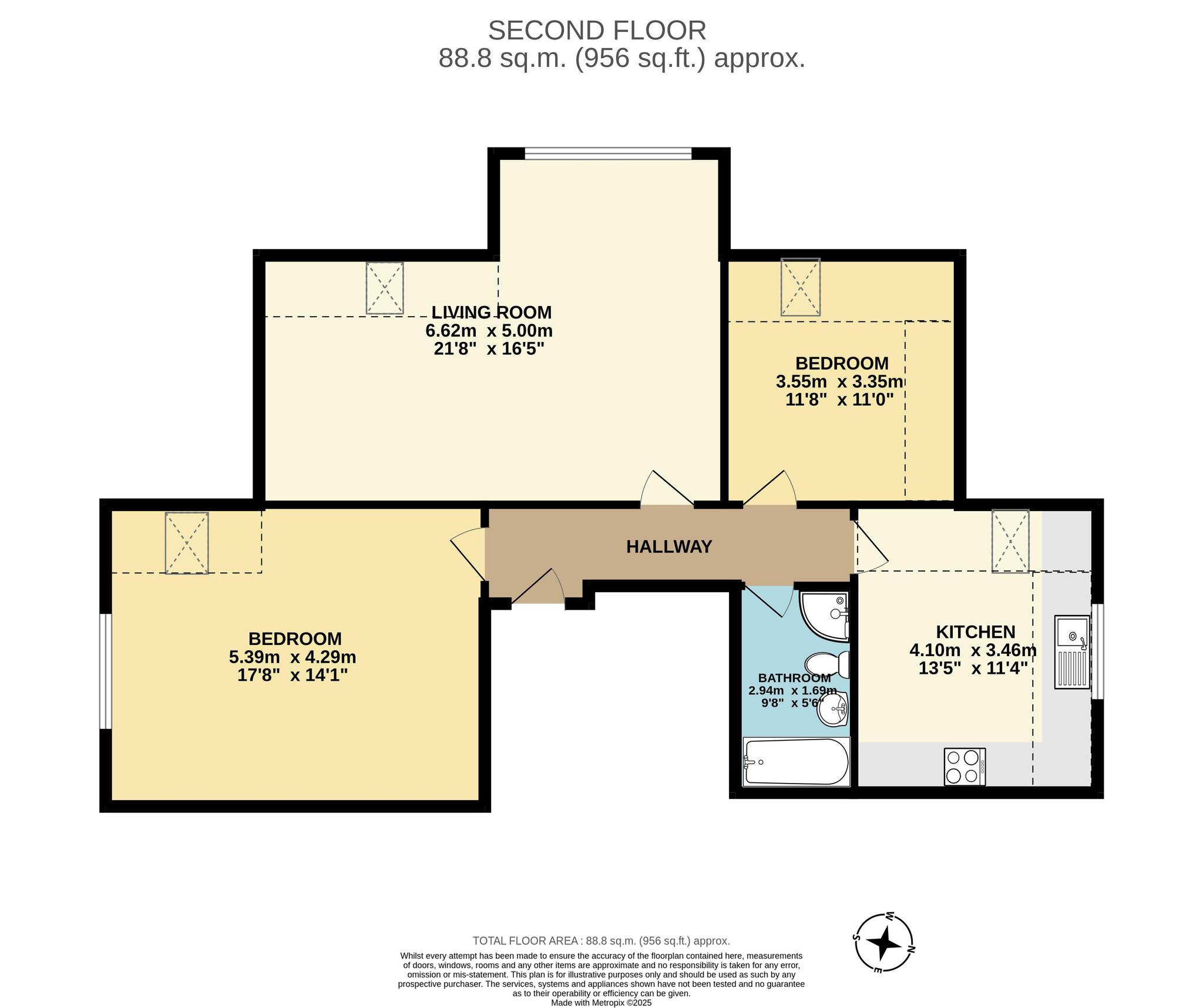 2 bed apartment for sale in Hope Green, Leavesden - Property Floorplan