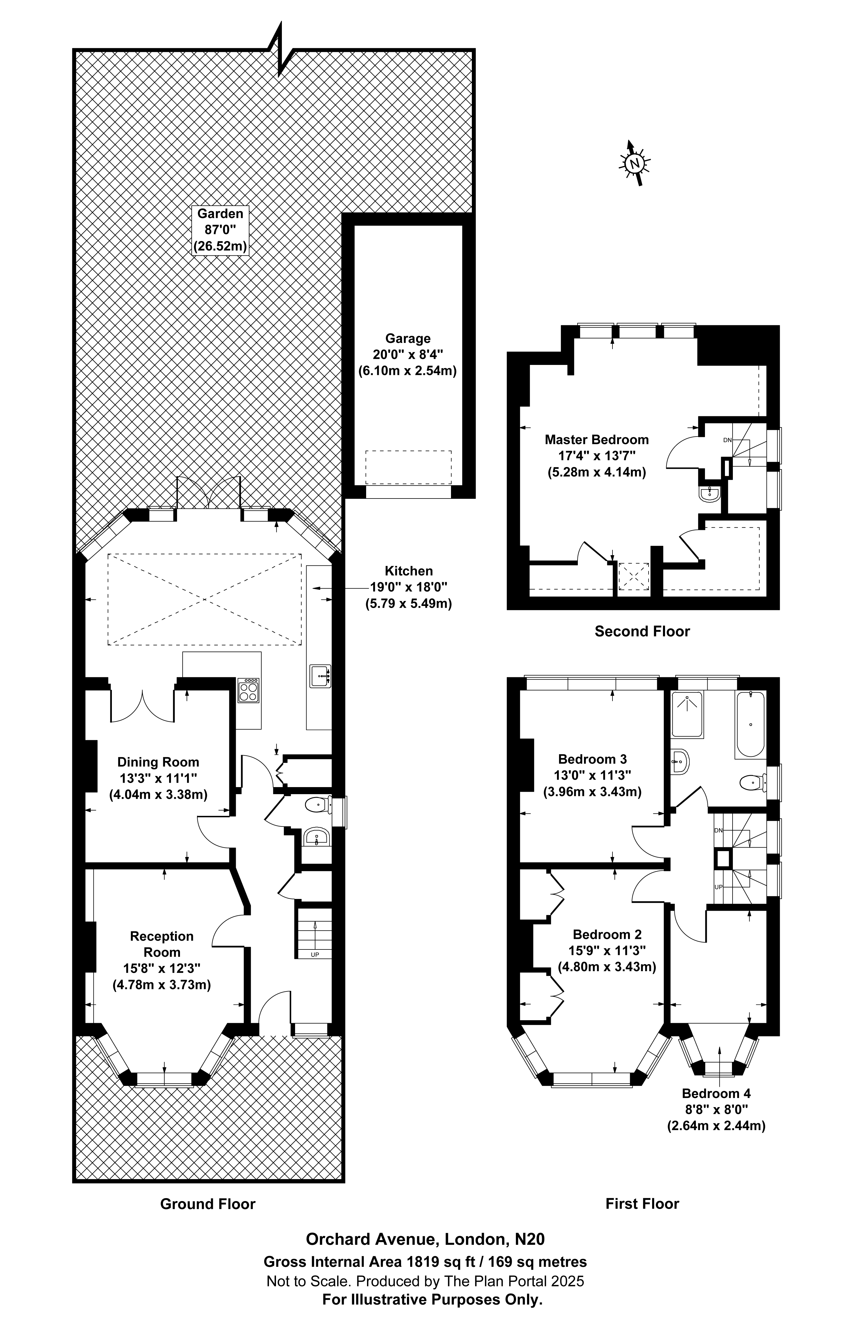 4 bed semi-detached house for sale in Orchard Avenue, Whetstone - Property Floorplan