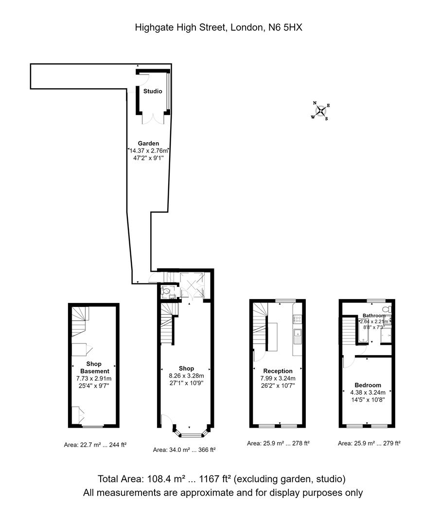 1 bed house for sale in Highgate High Street, Highgate - Property Floorplan