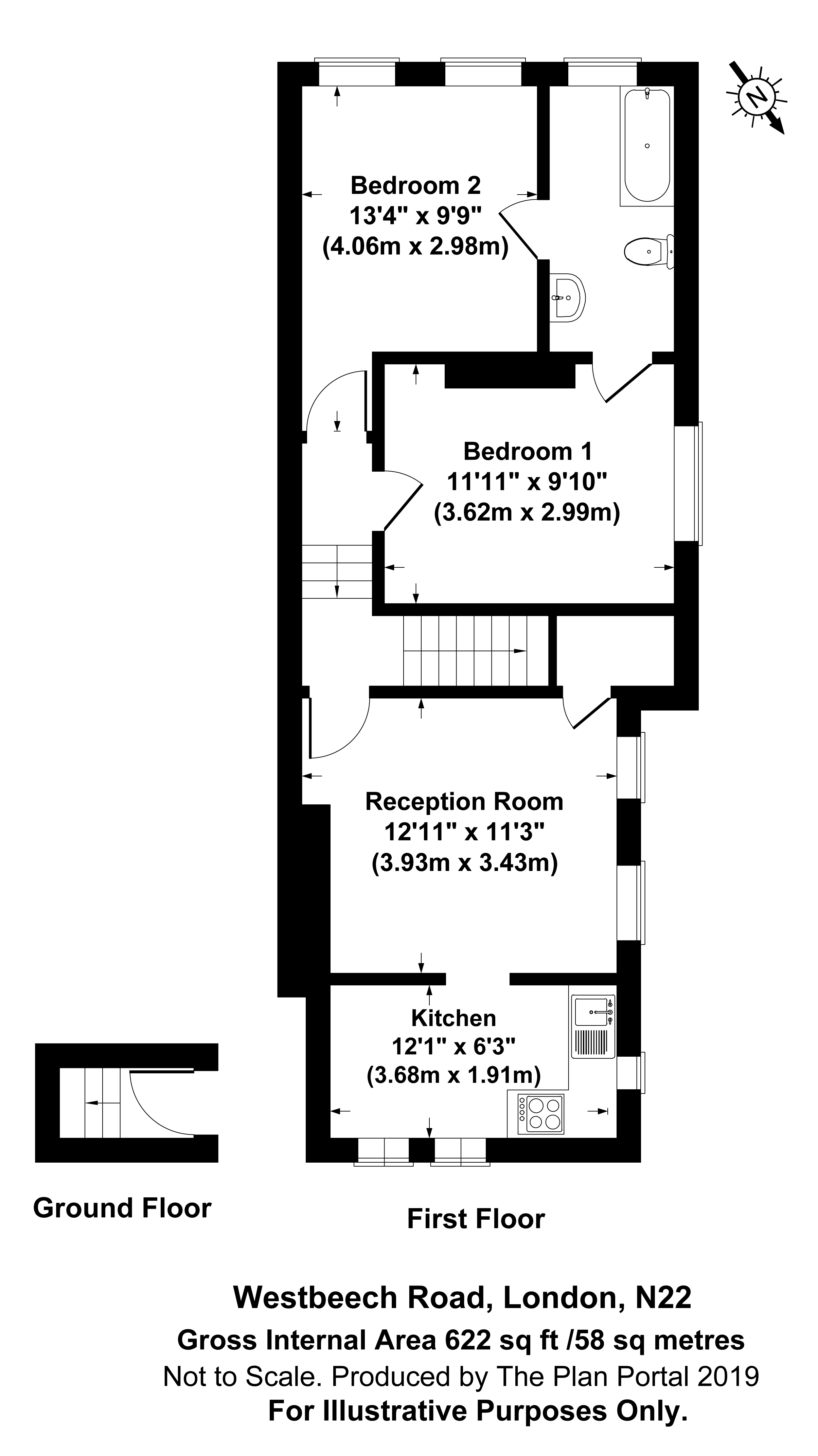 2 bed maisonette to rent in Westbeech Road, London - Property Floorplan