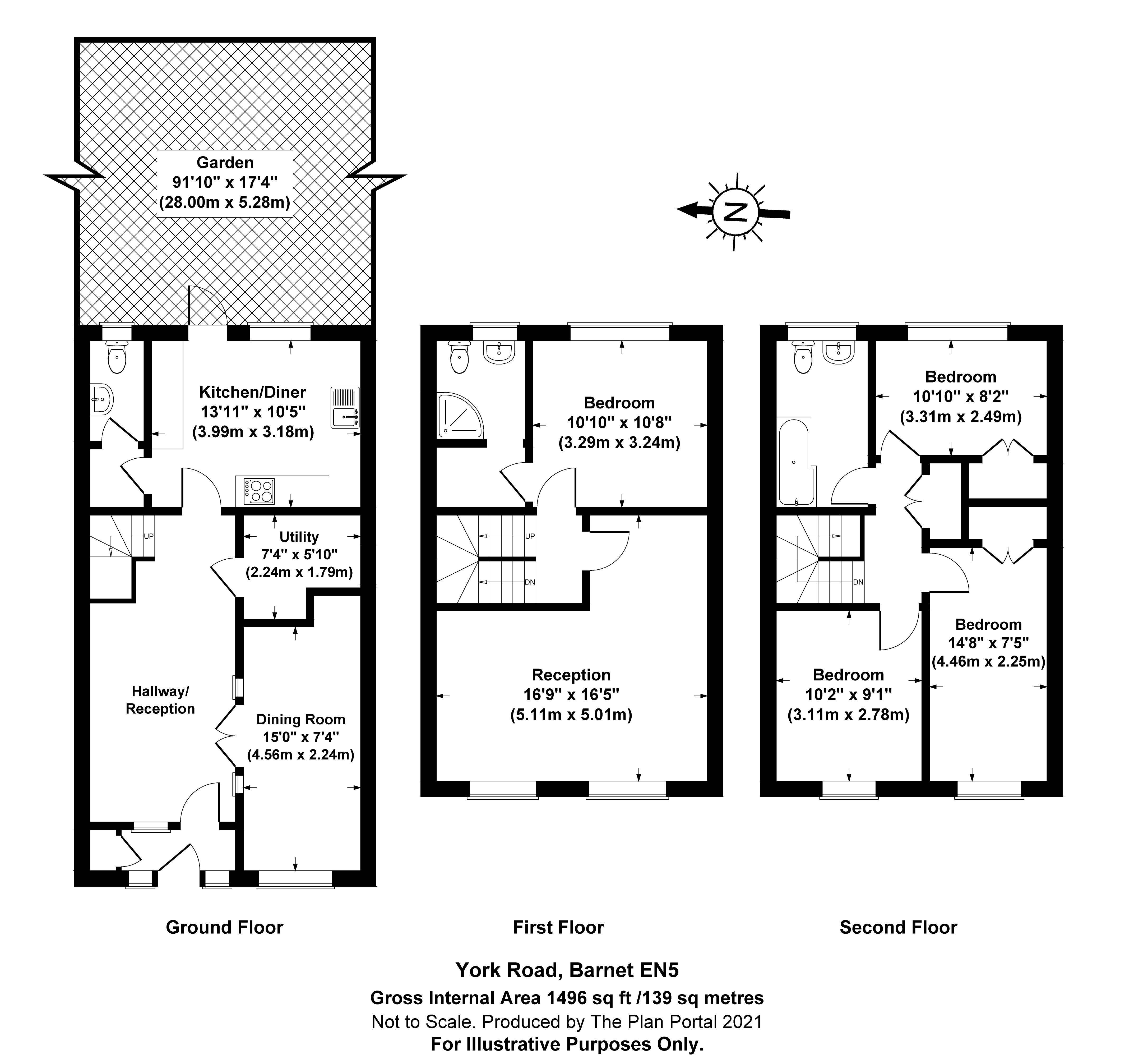 4 bed house for sale in York Road, New Barnet - Property Floorplan