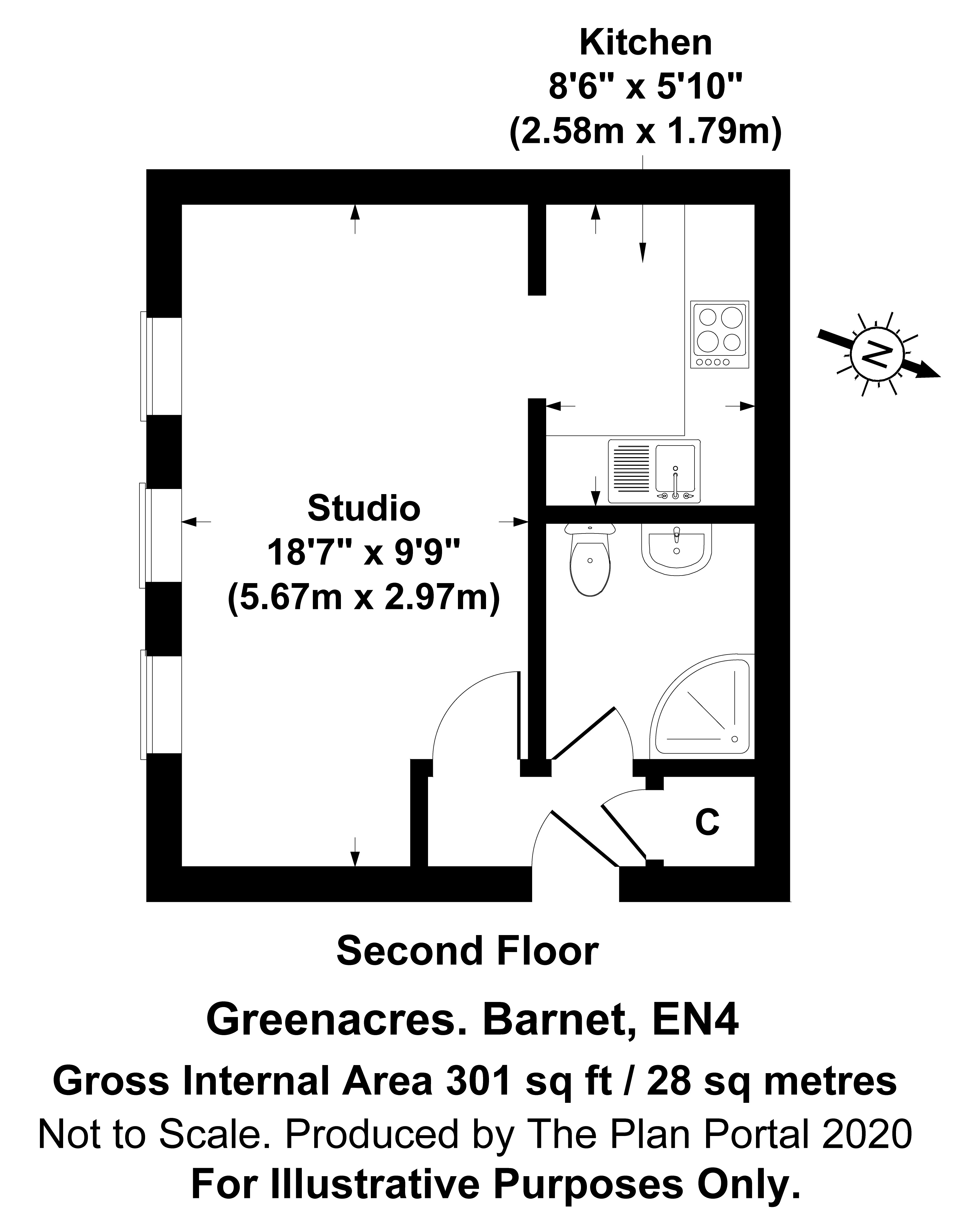 Apartment to rent in Glyn Avenue, New Barnet - Property Floorplan