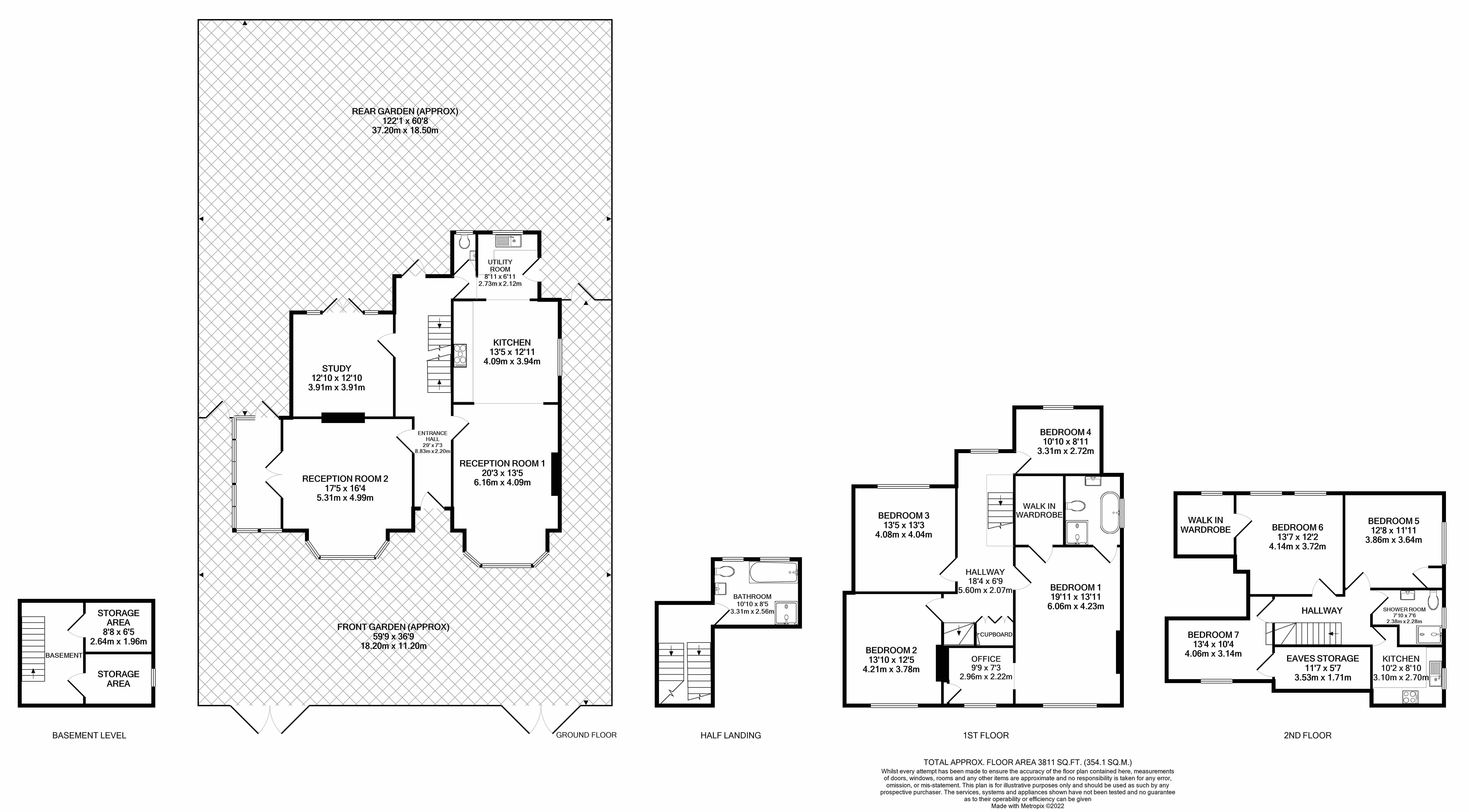 6 bed house for sale in Woodside Park Road, Woodside Park - Property Floorplan