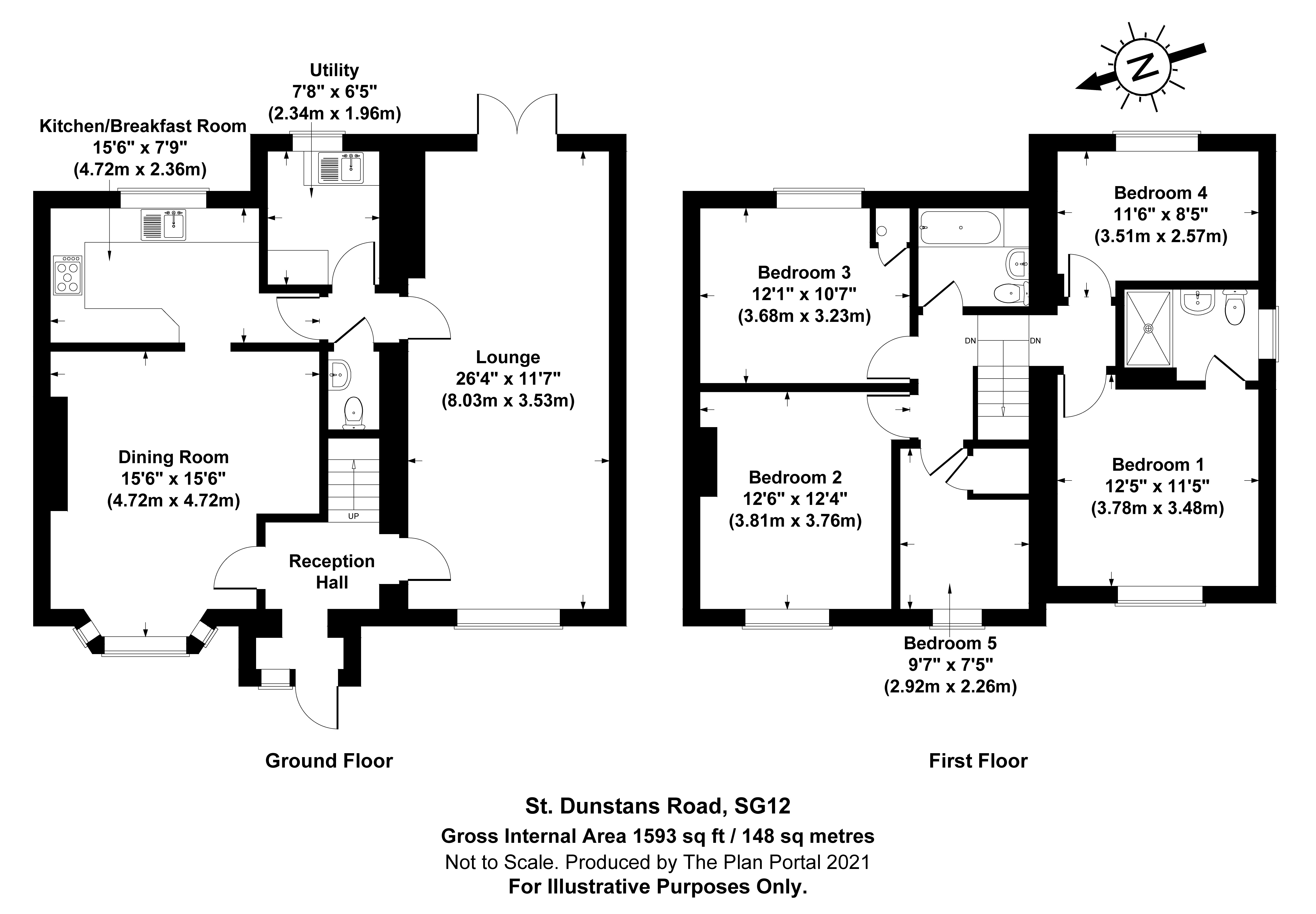 5 bed house for sale in St. Dunstans Road, Hunsdon - Property Floorplan