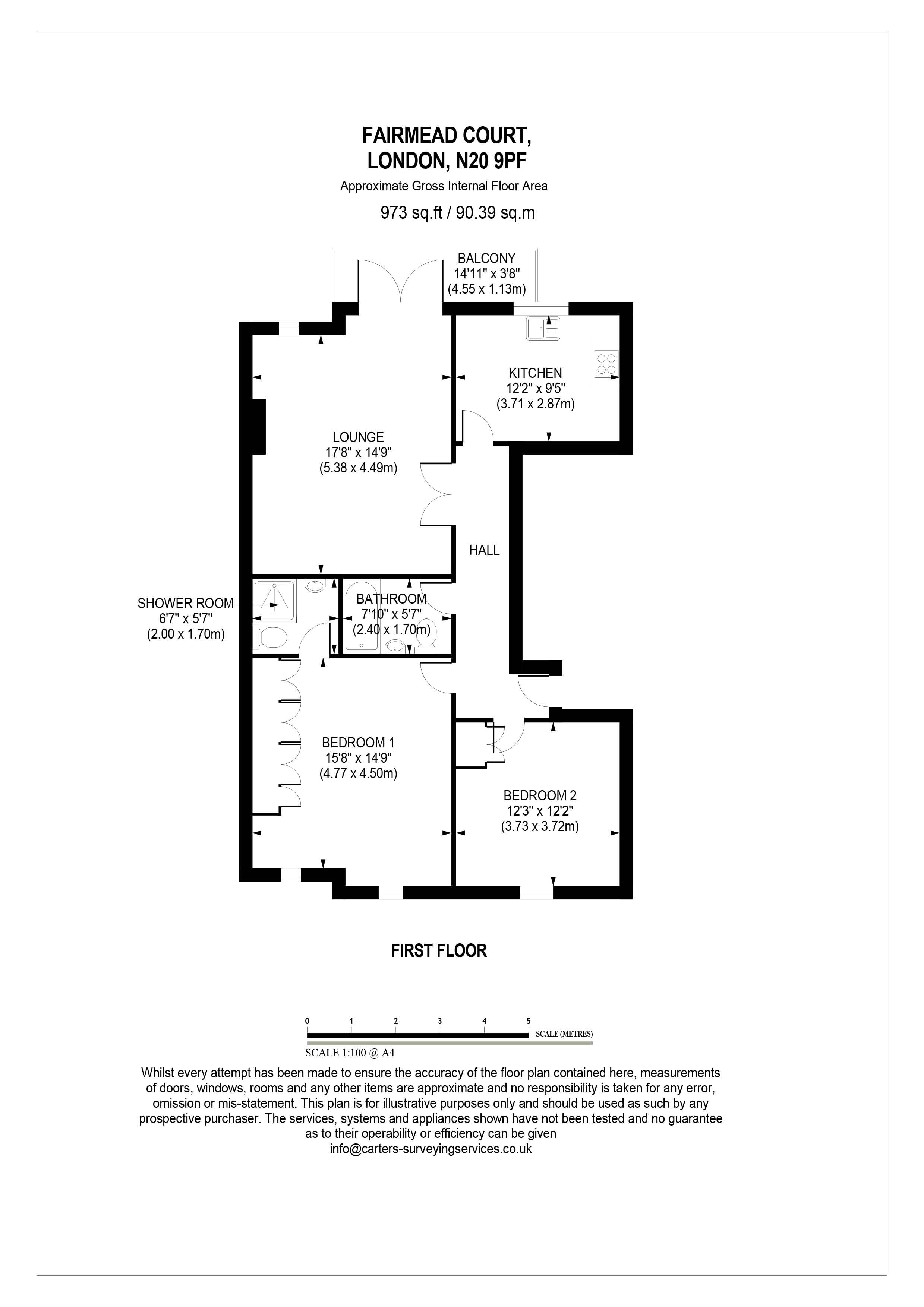 2 bed apartment to rent in High Road, Whetstone - Property Floorplan