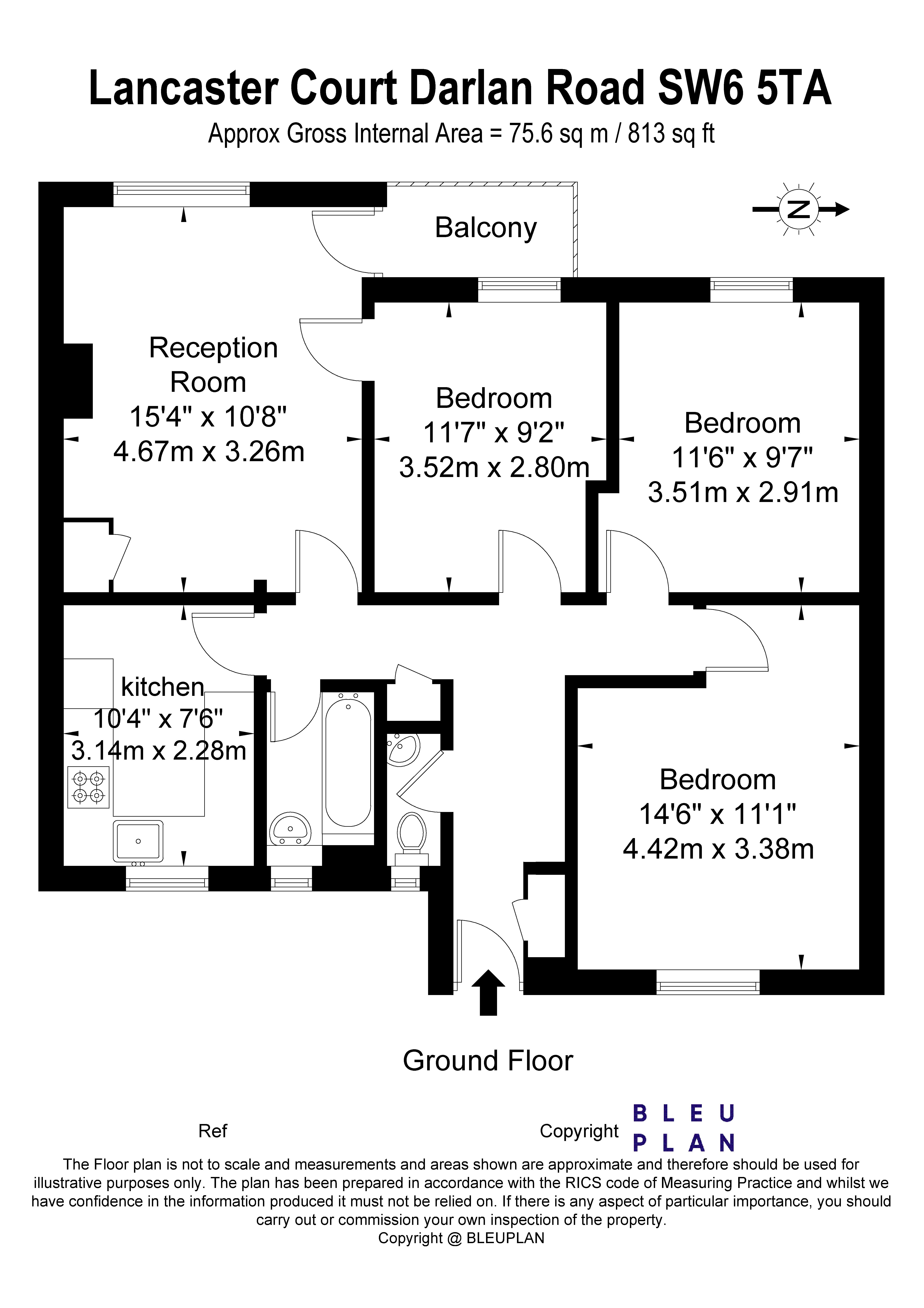 3 bed maisonette for sale in Darlan Road, Fulham - Property Floorplan