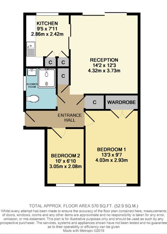 2 bed maisonette to rent in Woodville Road, New Barnet - Property Floorplan