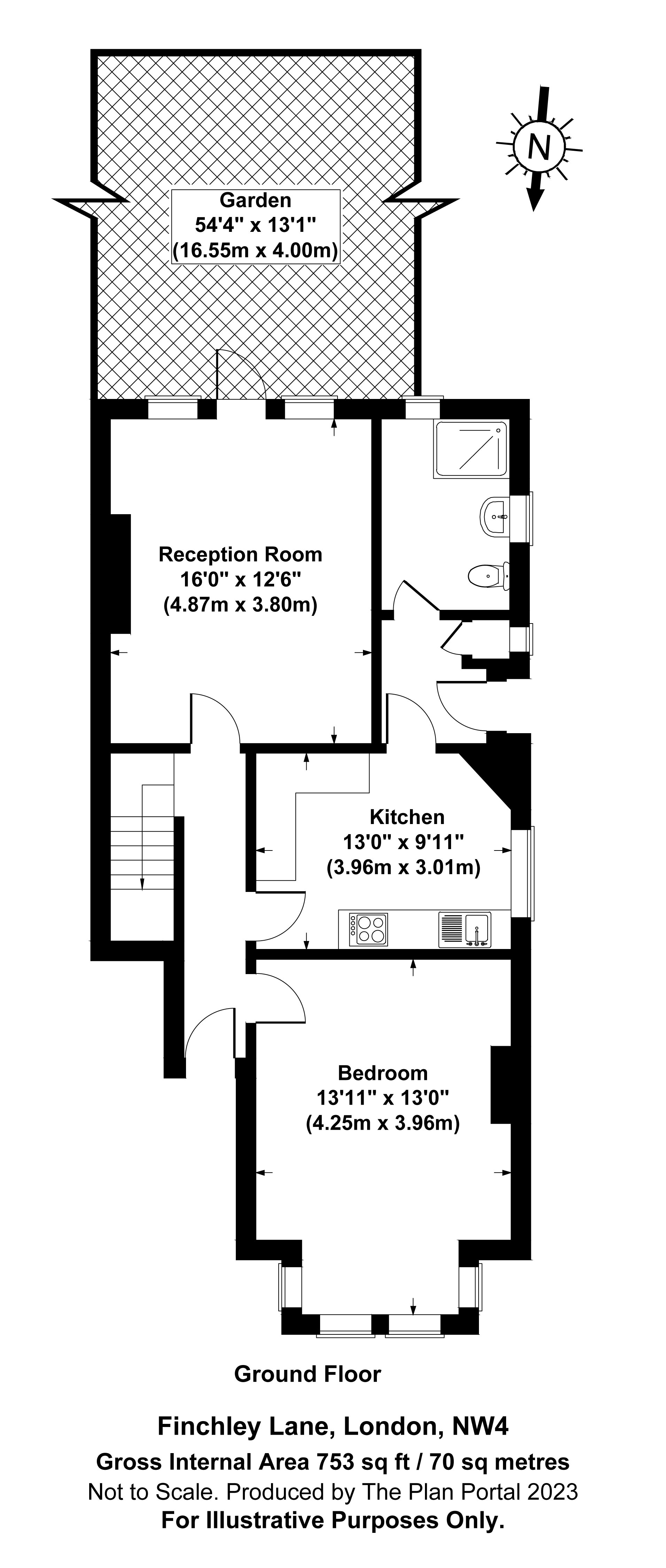 1 bed maisonette for sale in Finchley Lane, Hendon - Property Floorplan