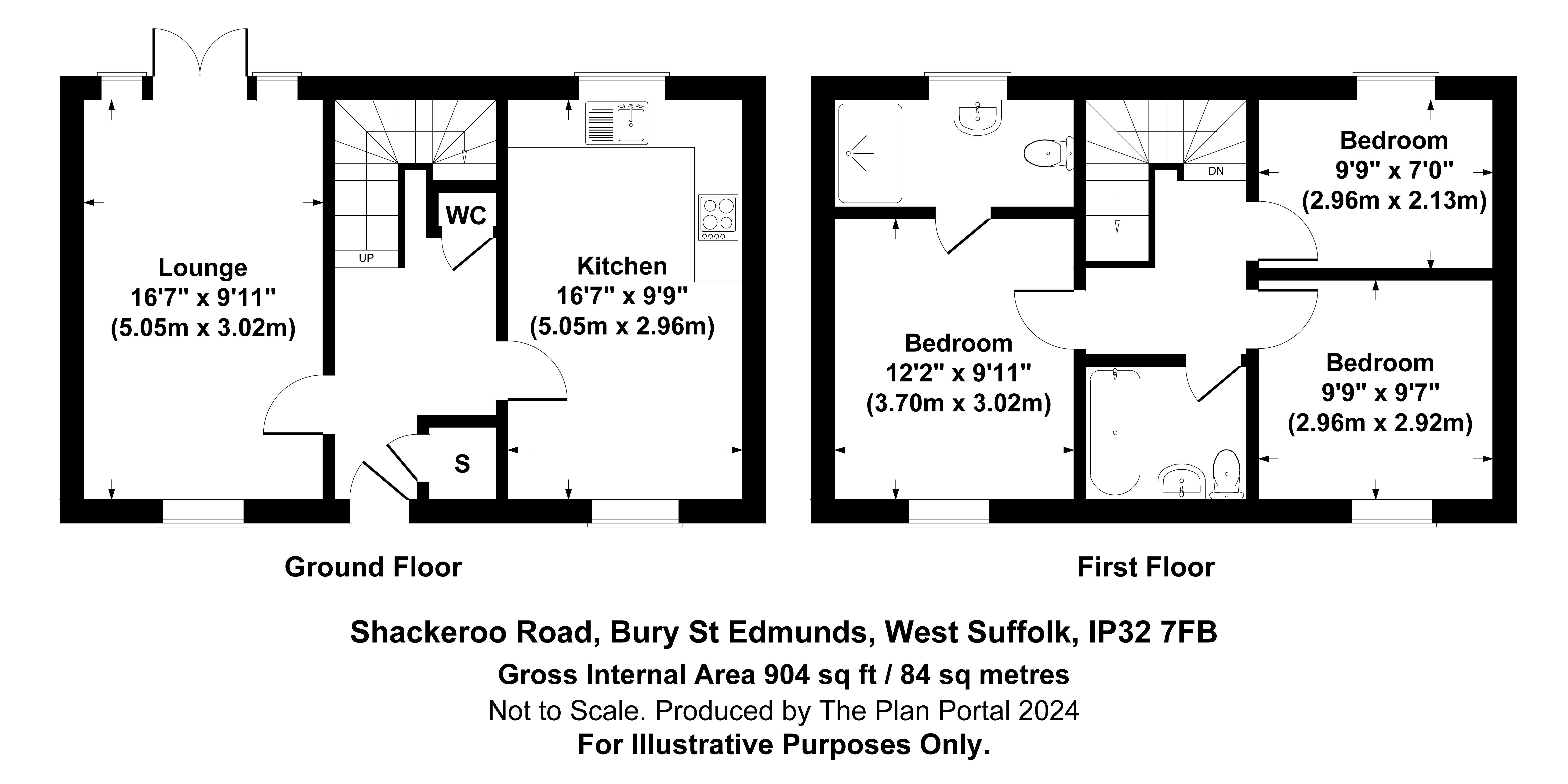 3 bed house for sale in Shackeroo Road, Bury St Edmunds - Property Floorplan