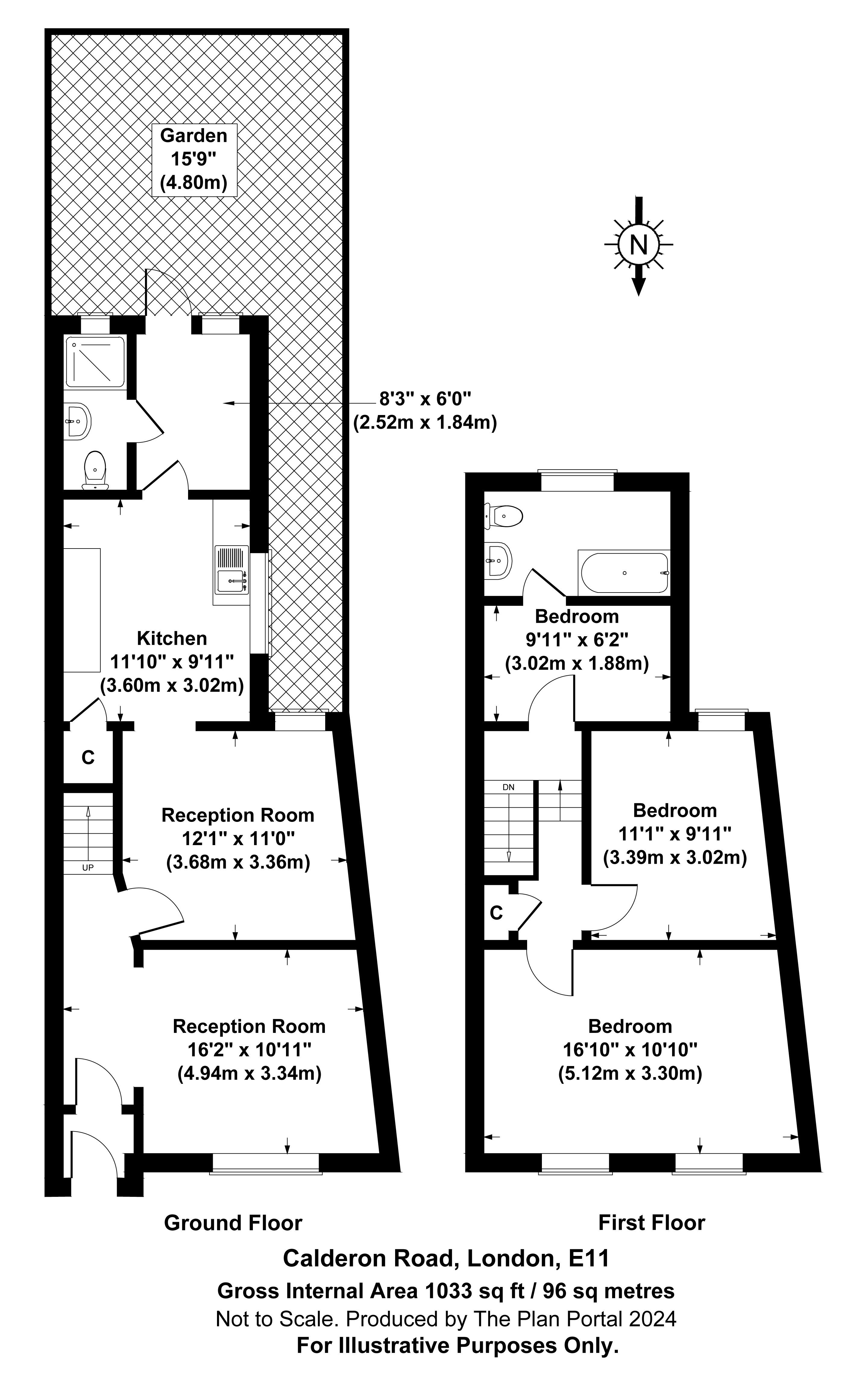 2 bed house for sale in Calderon Road, Leyton - Property Floorplan