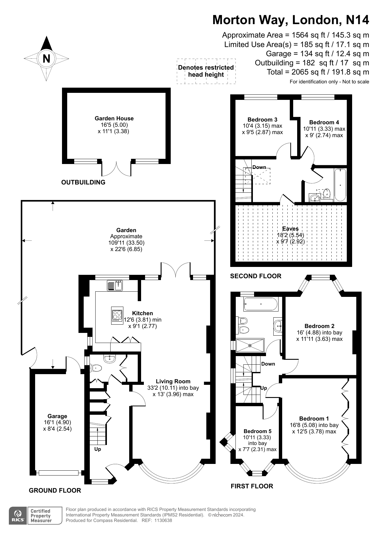 5 bed house for sale in Morton Way, Southgate - Property Floorplan