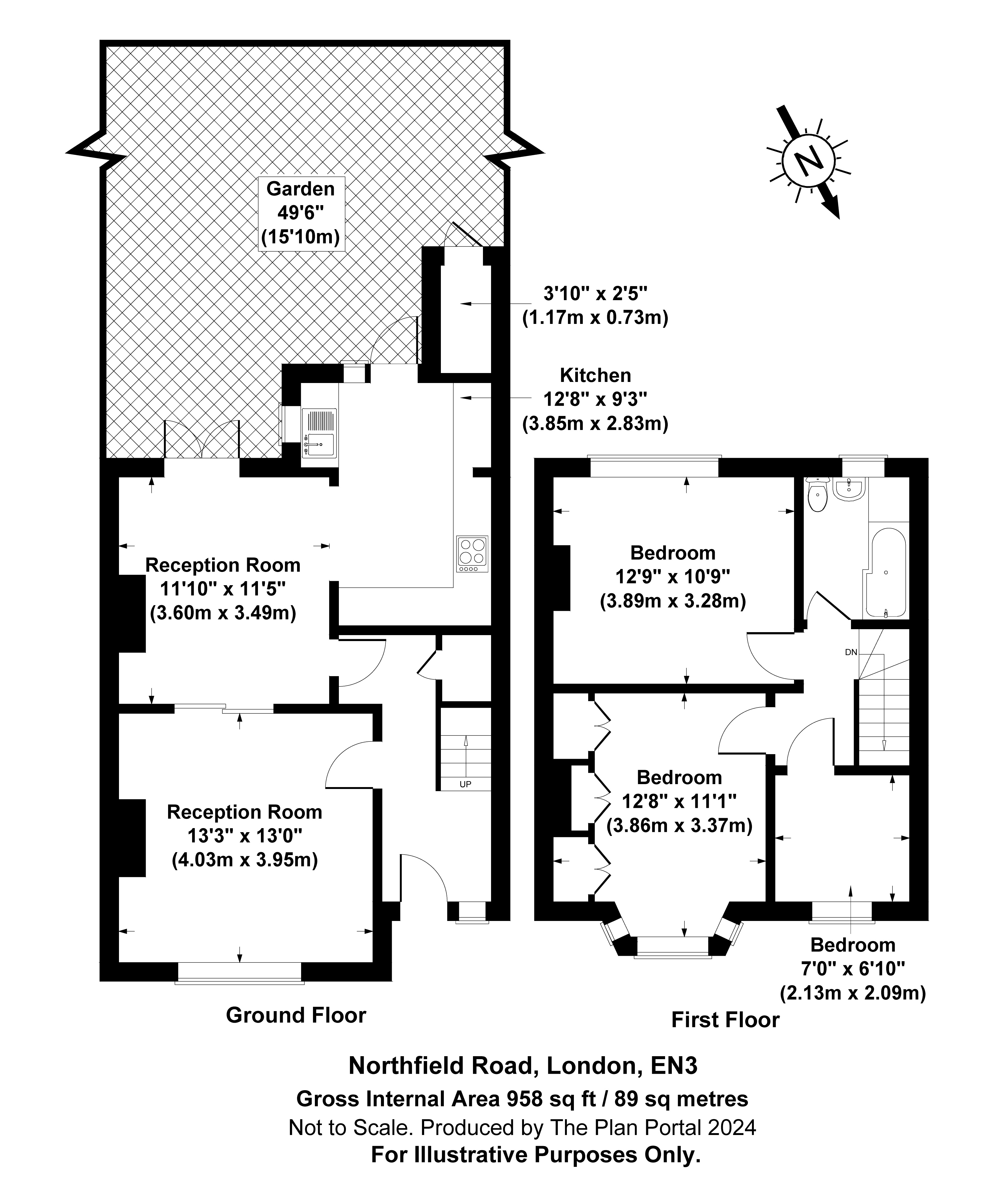 3 bed house for sale in Northfield Road, Ponders End - Property Floorplan