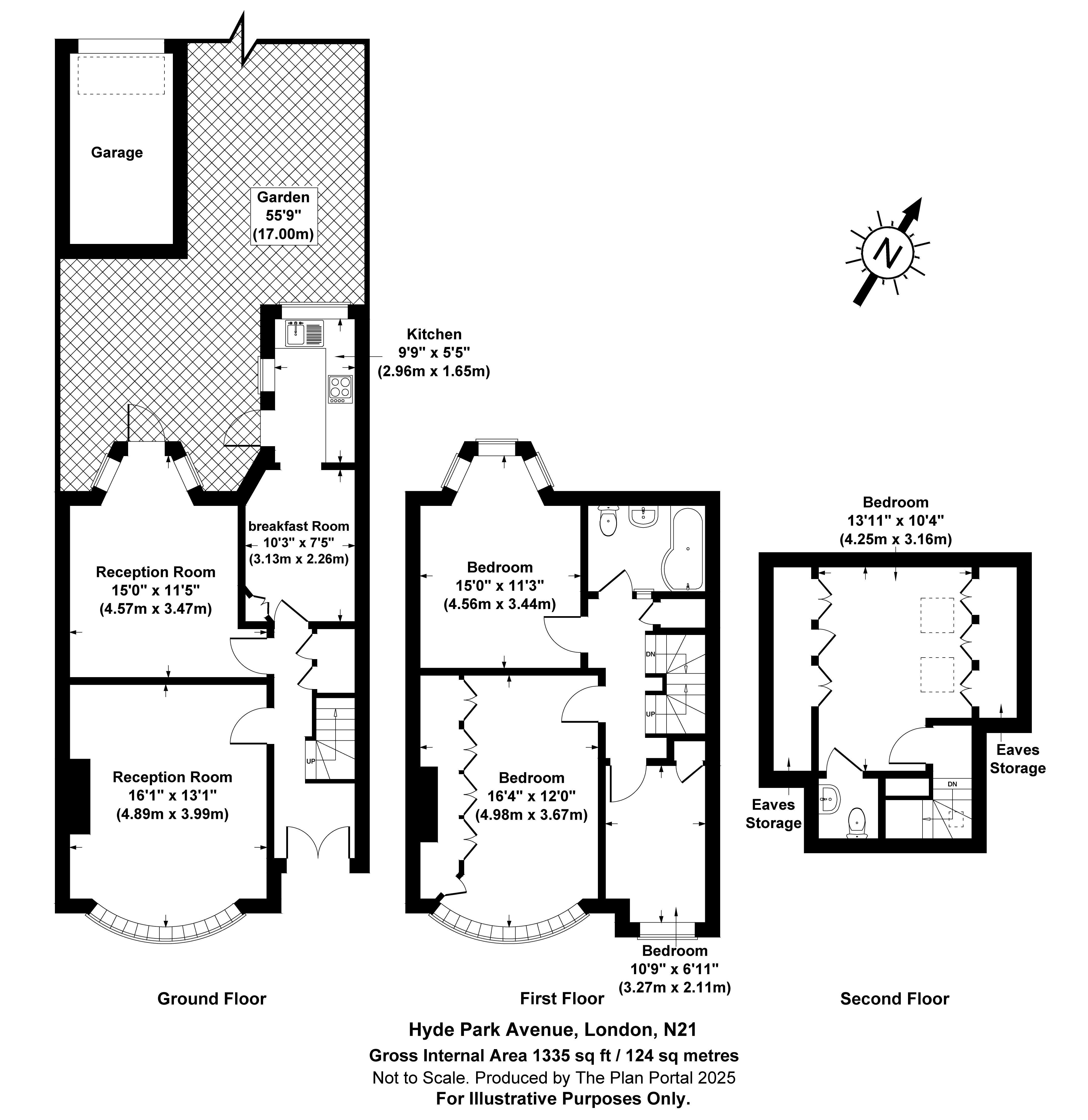 4 bed house for sale in Hyde Park Avenue, Winchmore Hill - Property Floorplan