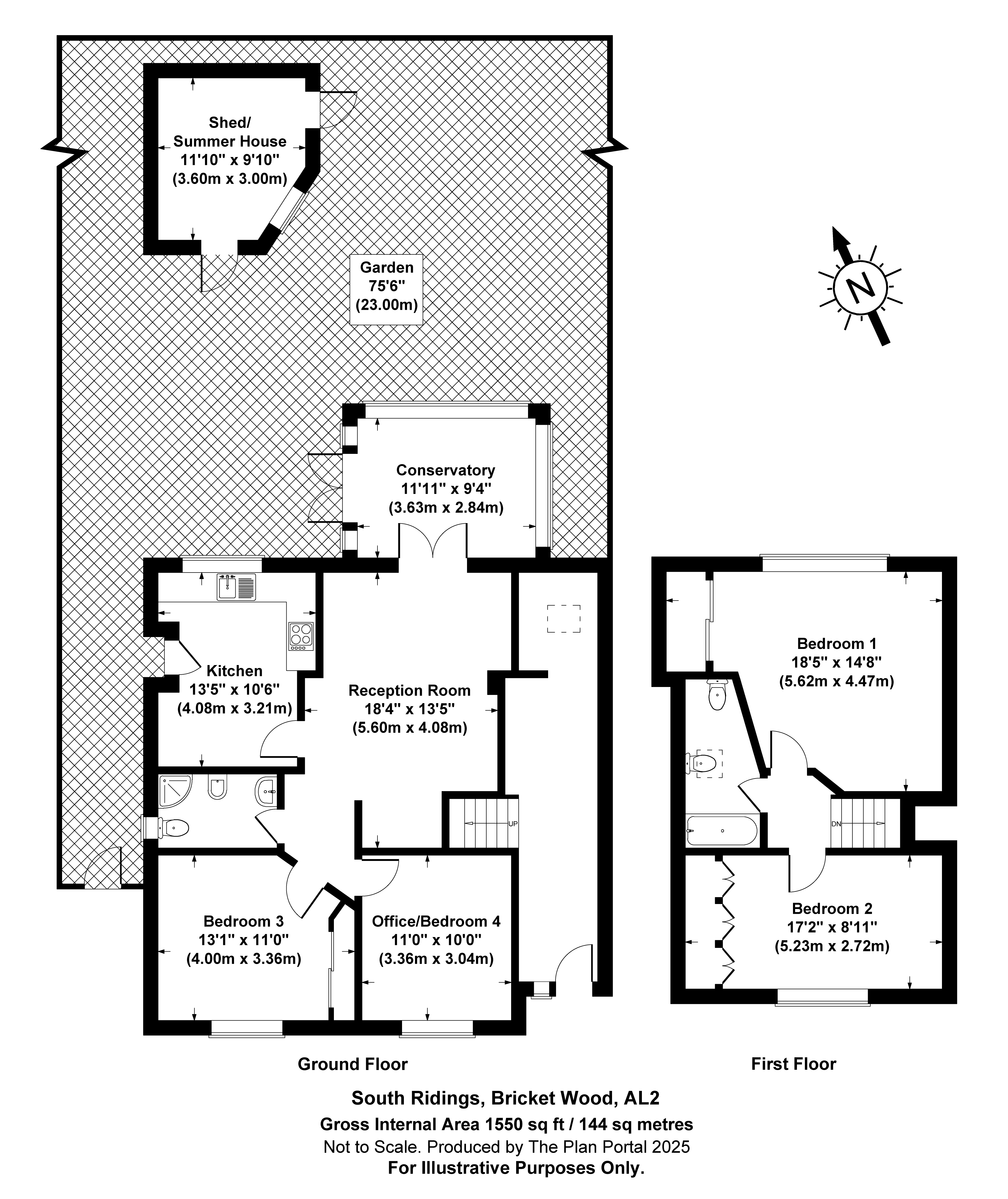 4 bed bungalow for sale in South Riding, Bricket Wood - Property Floorplan