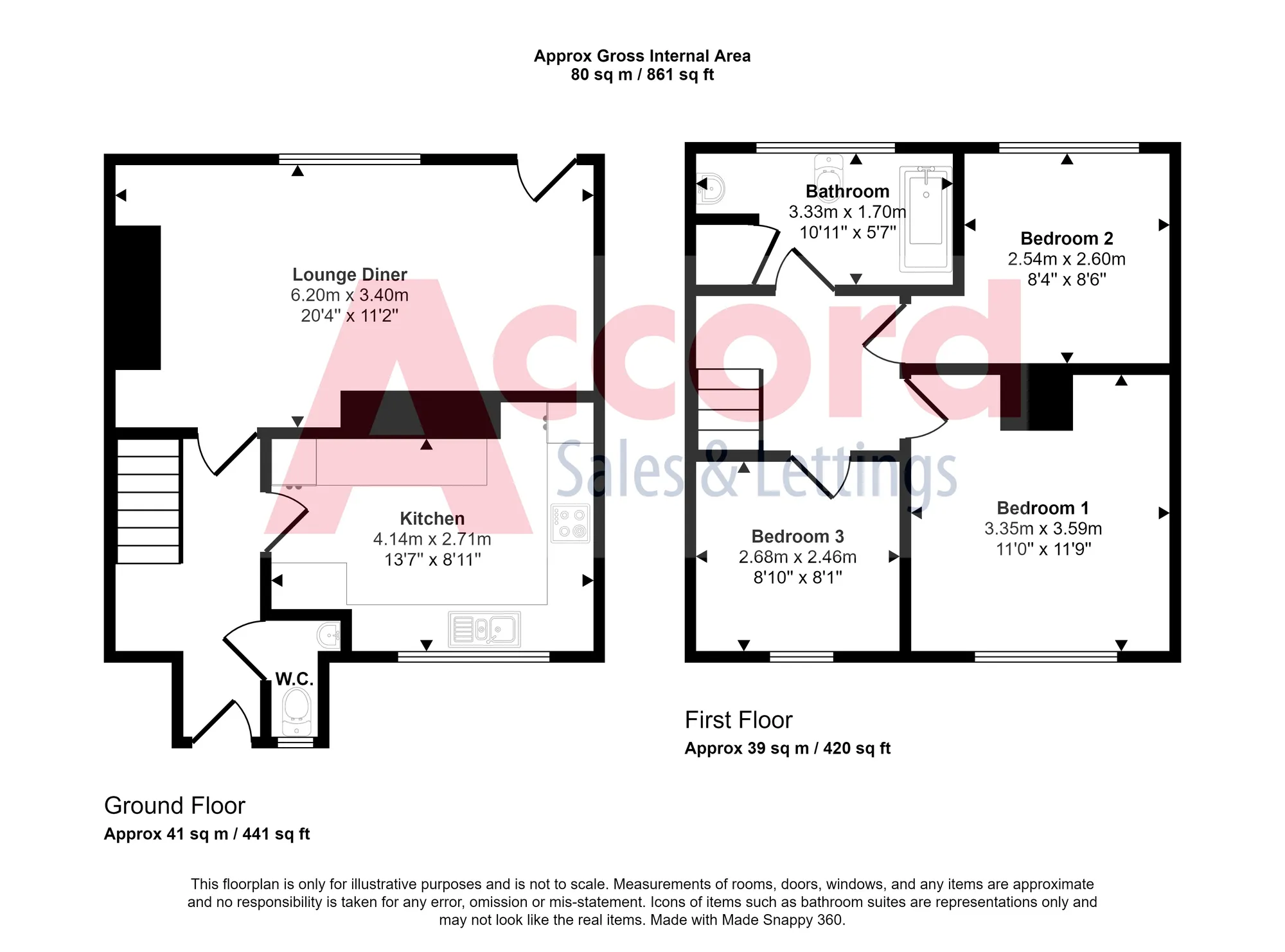 3 bed mid-terraced house for sale in Macon Way, Upminster - Property floorplan