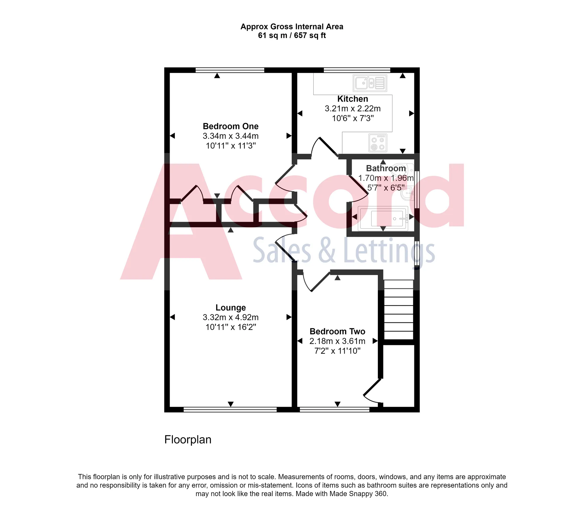 2 bed maisonette to rent in Marlborough Gardens, Upminster - Property floorplan