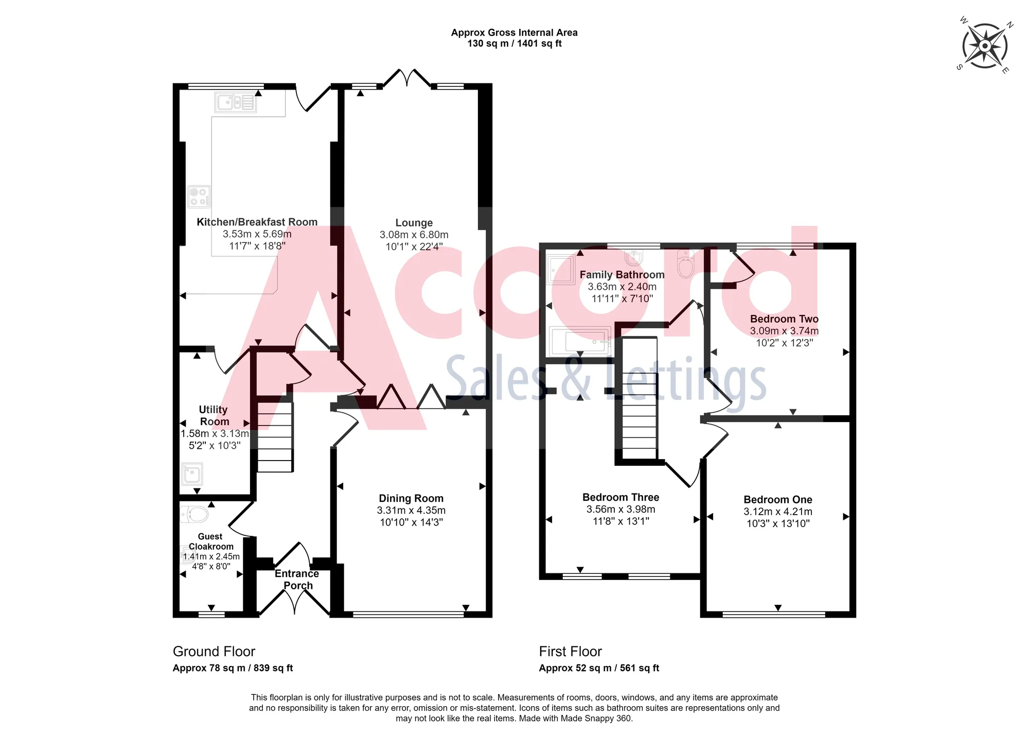 3 bed end of terrace house for sale in Chase Cross Road, Romford - Property floorplan