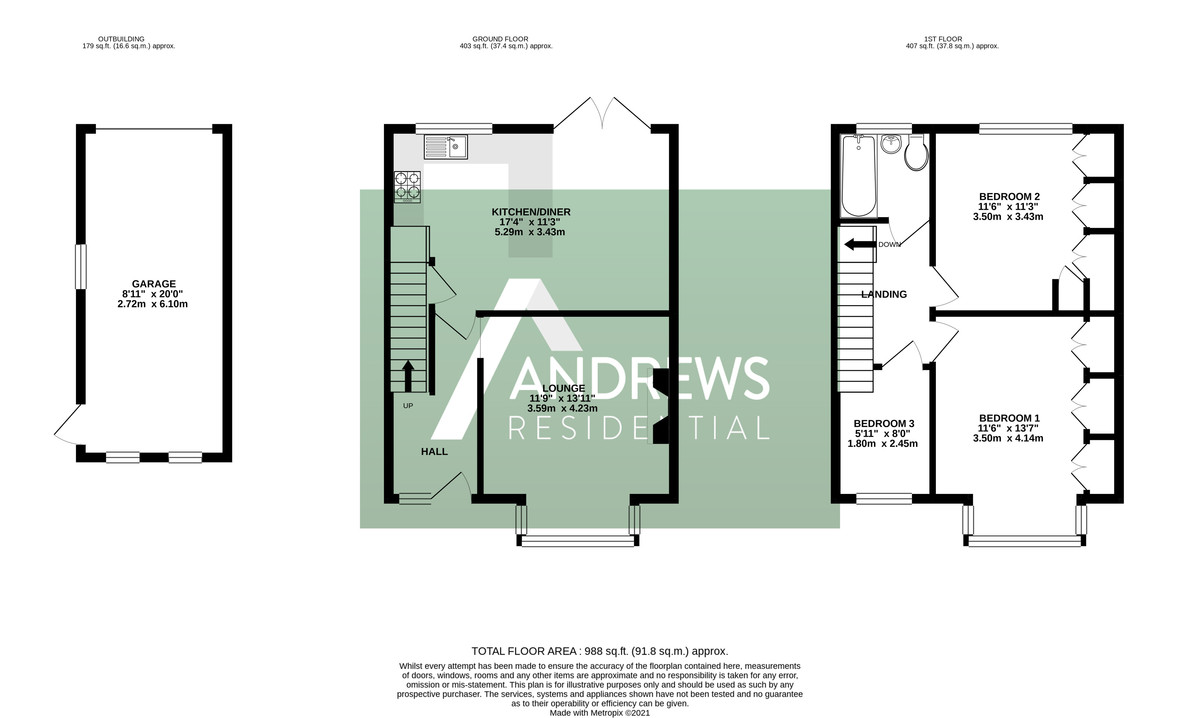 3 bed terraced house to rent in Denecroft Crescent, Uxbridge - Property Floorplan