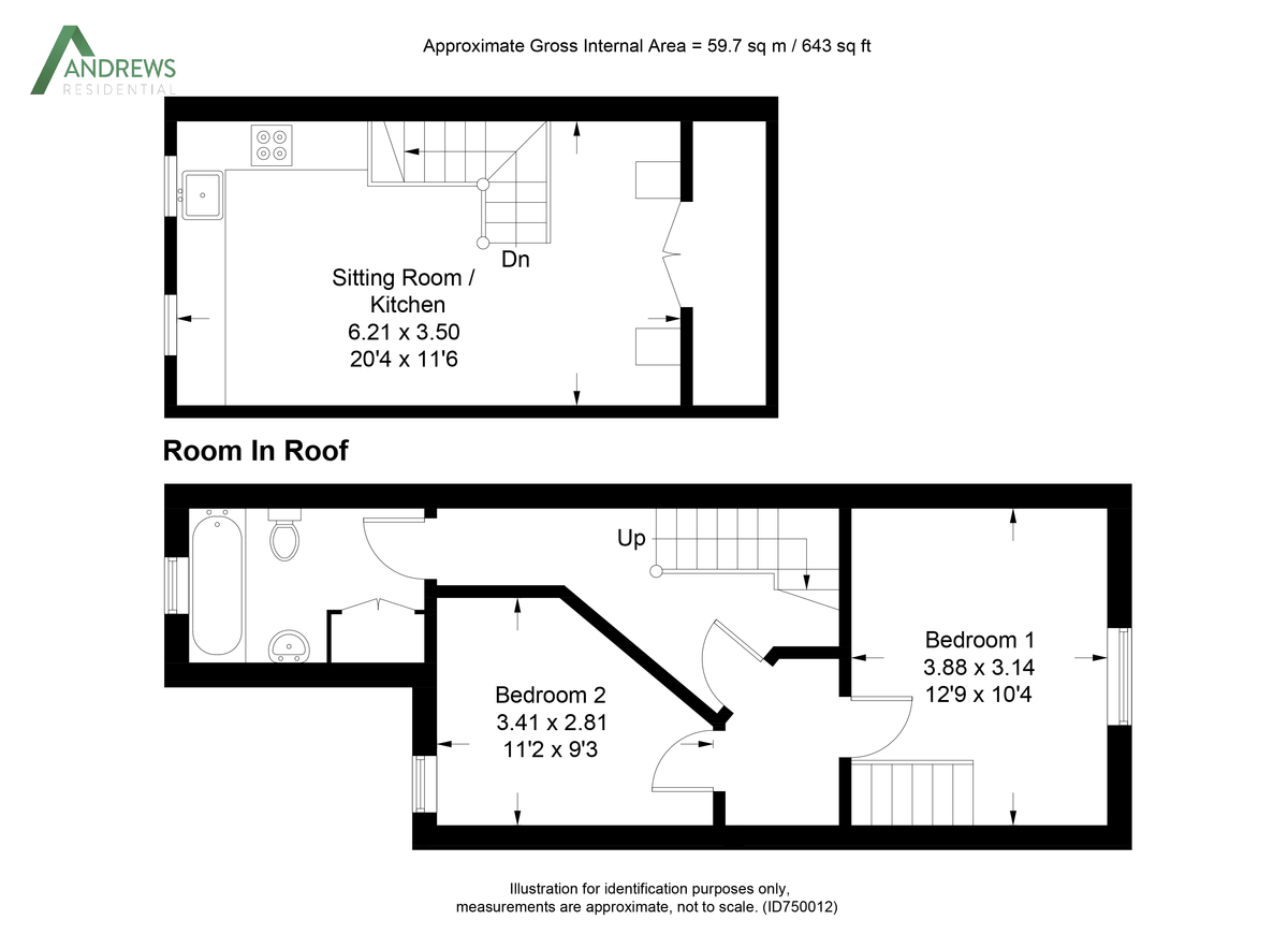 2 bed apartment to rent in Belmont Road, Uxbridge - Property Floorplan