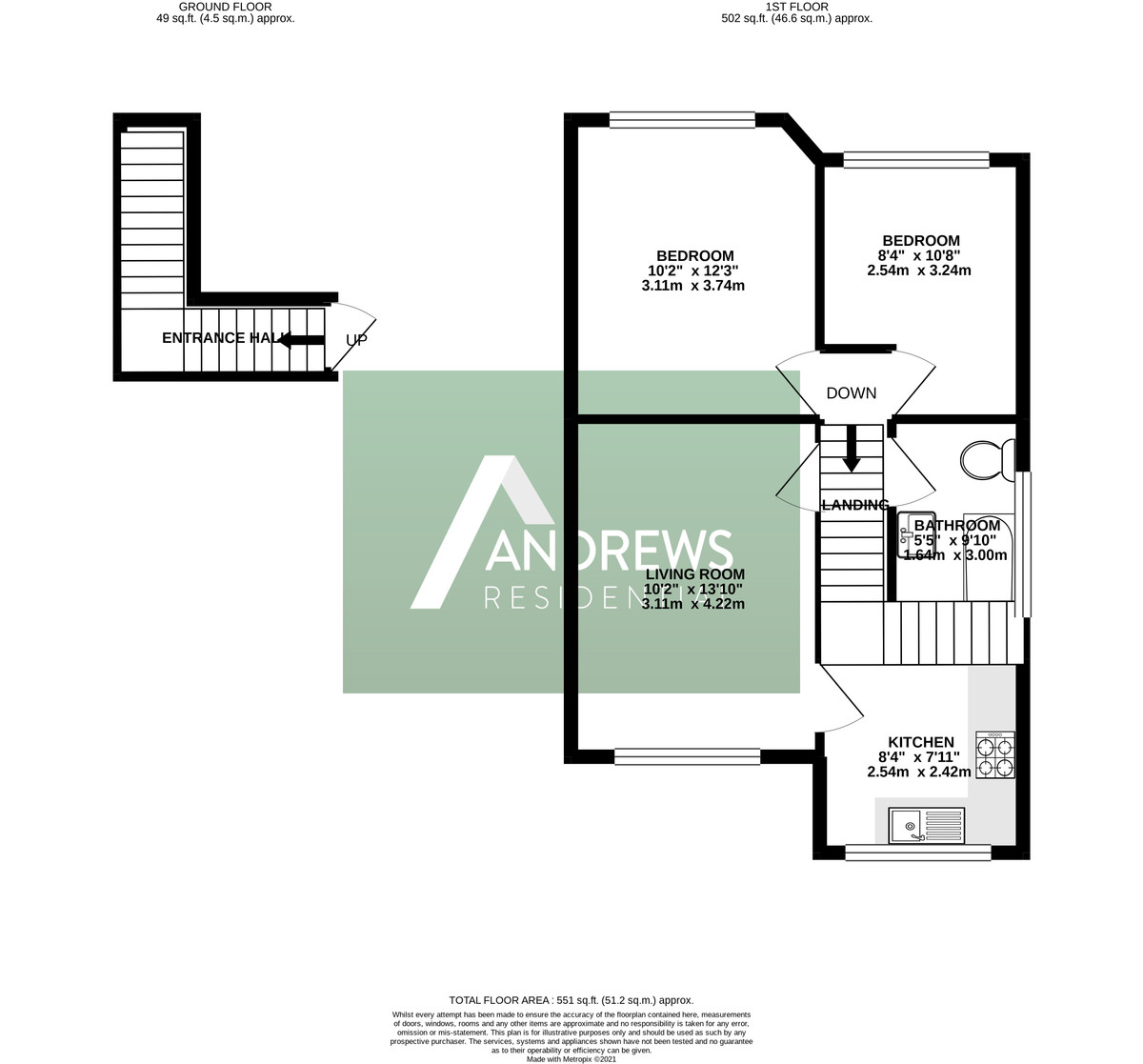2 bed maisonette to rent in Whitehall Road, Uxbridge - Property Floorplan
