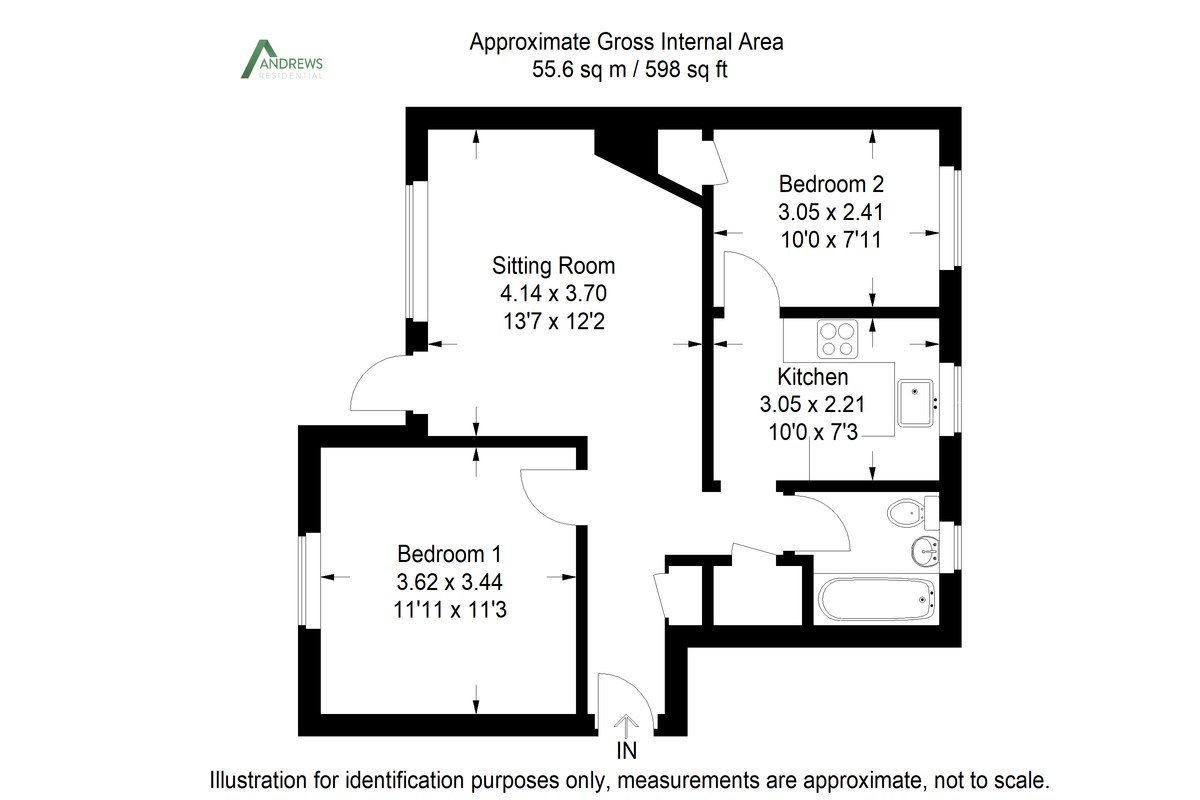 2 bed apartment to rent in Buttlehide, Rickmansworth - Property Floorplan