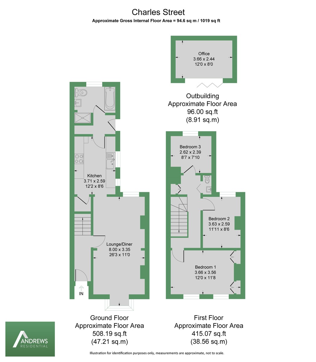 3 bed semi-detached house for sale in Charles Street, Hillingdon - Property Floorplan