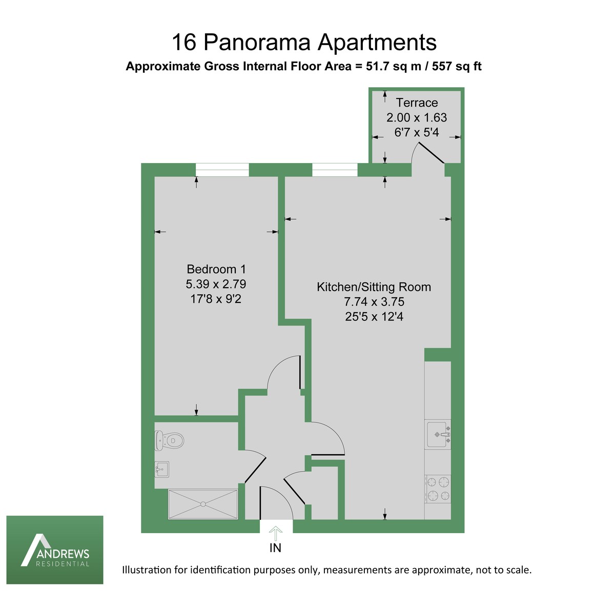 1 bed apartment for sale in Harefield Road, Uxbridge - Property Floorplan