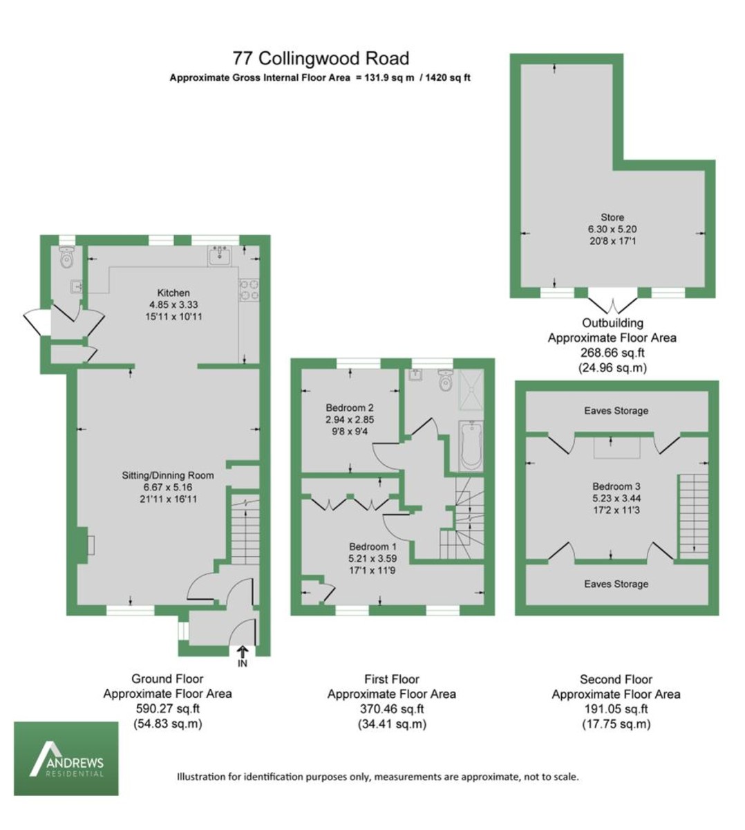 3 bed semi-detached house for sale in Collingwood Road, Hillingdon - Property Floorplan