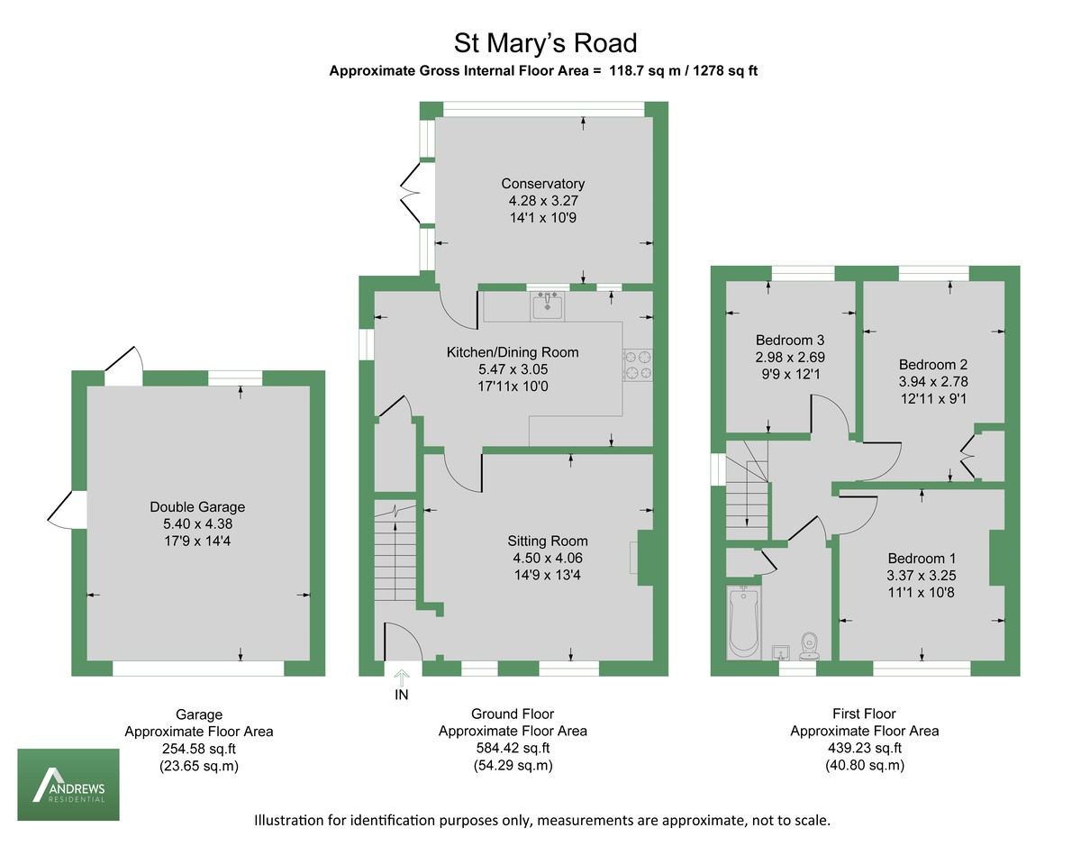 3 bed semi-detached house for sale in St. Marys Road, Uxbridge - Property Floorplan