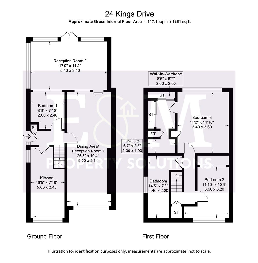 3 bed semi-detached house for sale in Kings Drive, Padiham - Property floorplan