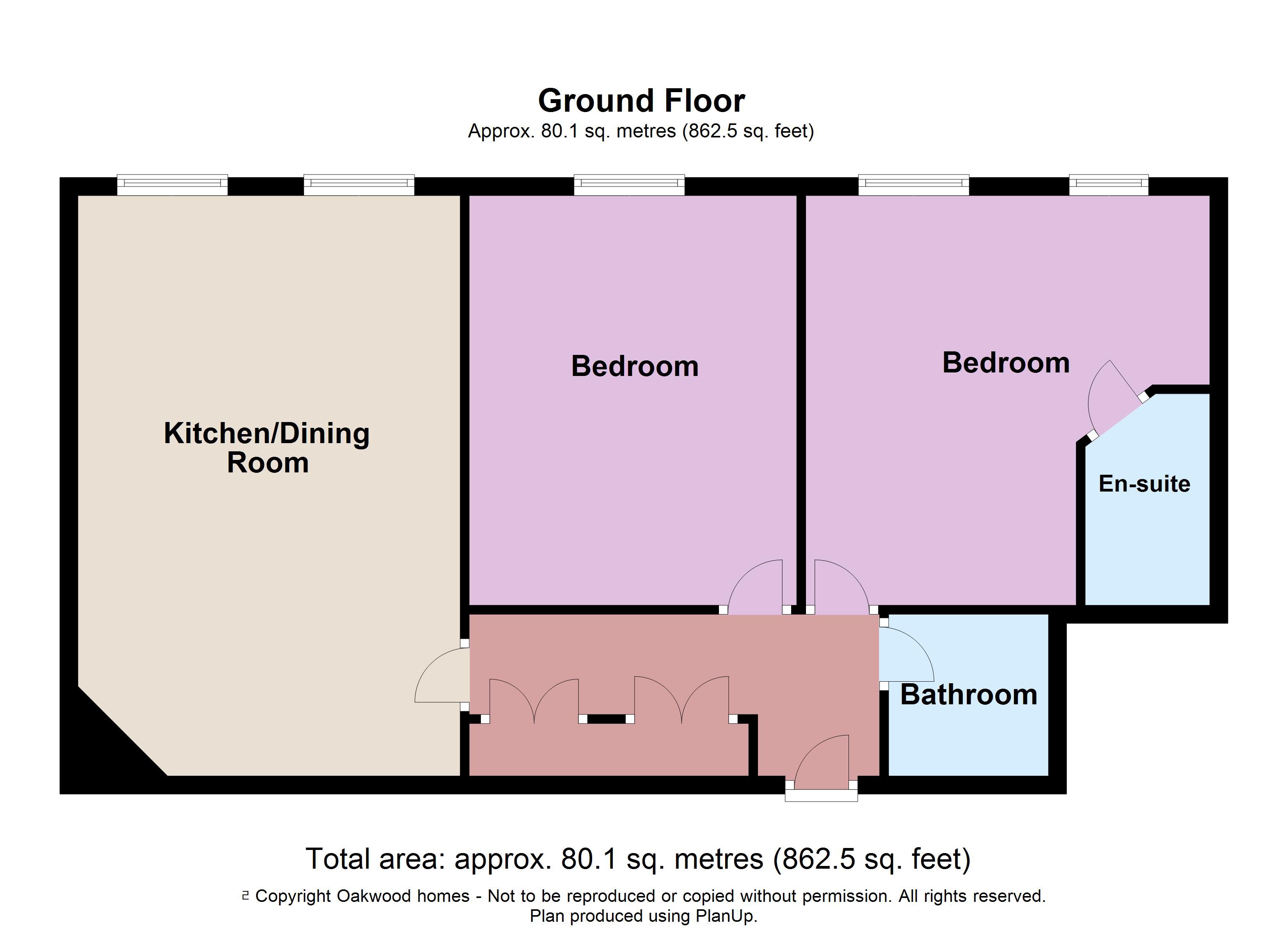 2 bed flat for sale in Martony Court, Margate - Property floorplan