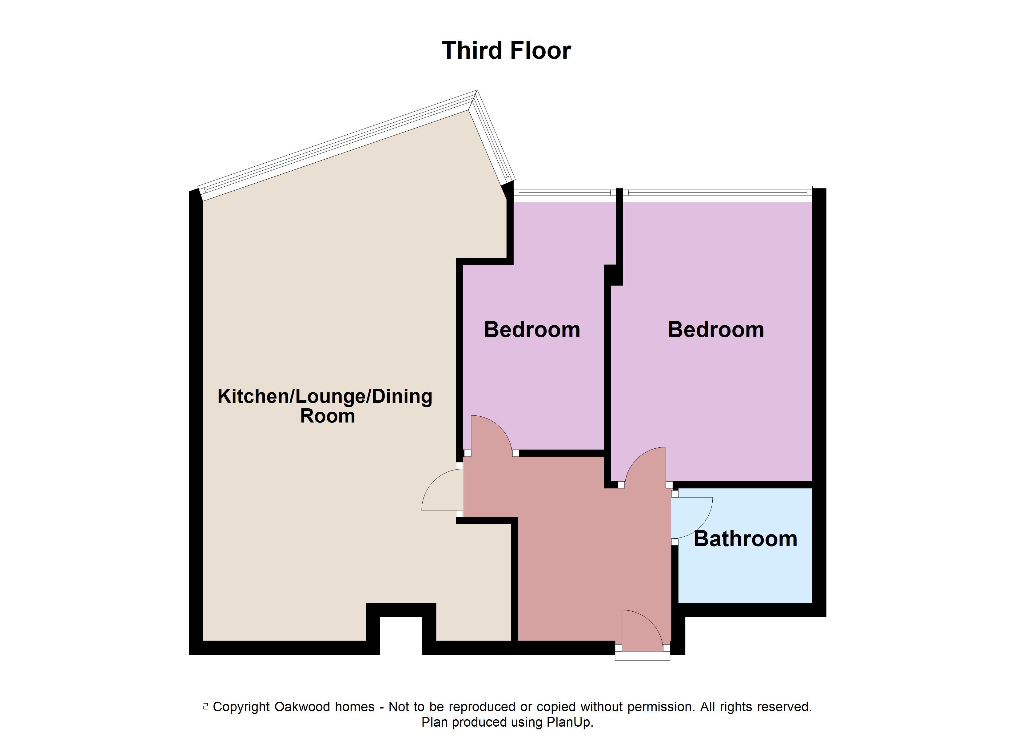 2 bed flat for sale in Arlington House, Margate - Property floorplan