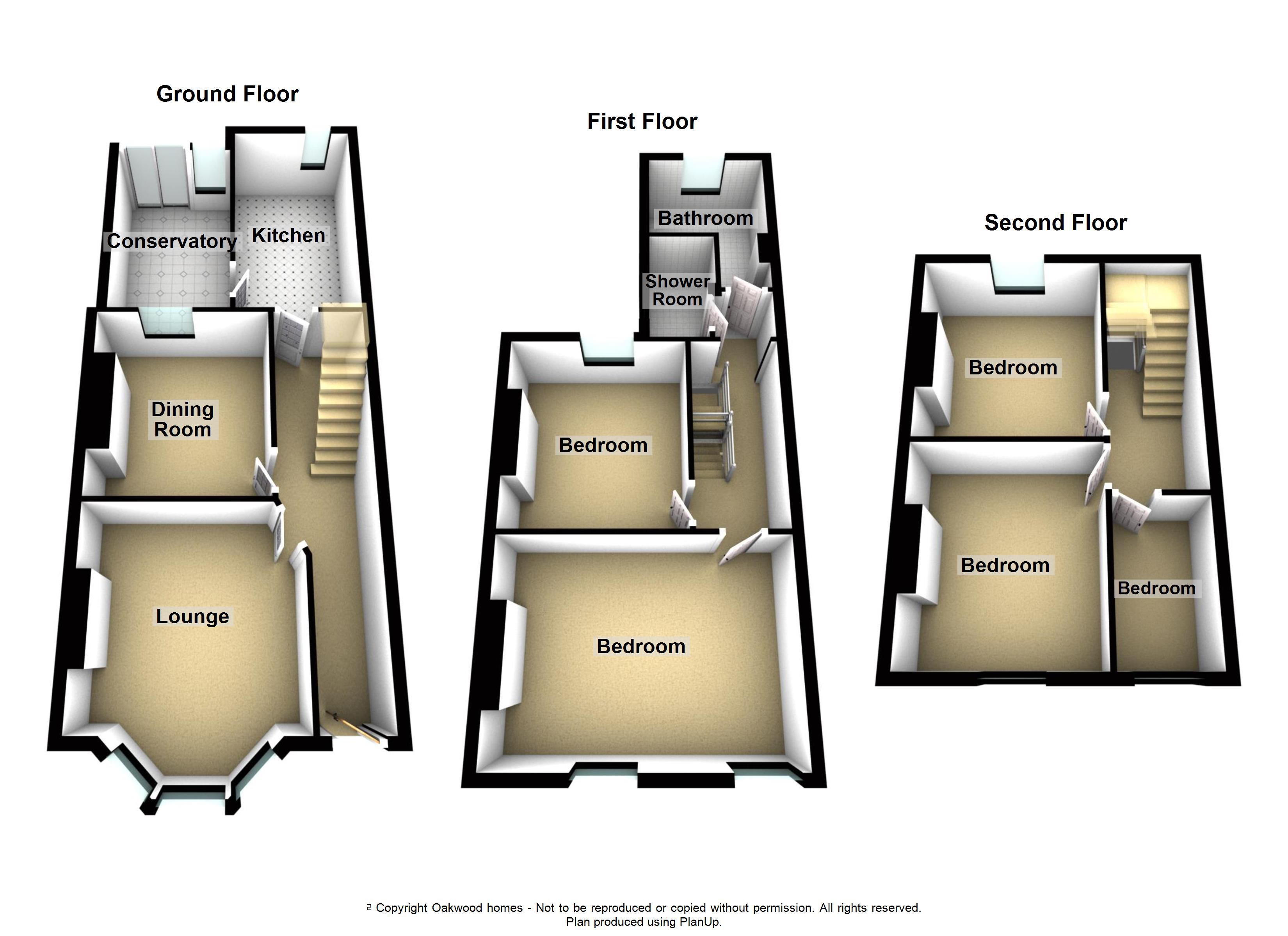 5 bed terraced house for sale in Oxford Street, Margate - Property Floorplan