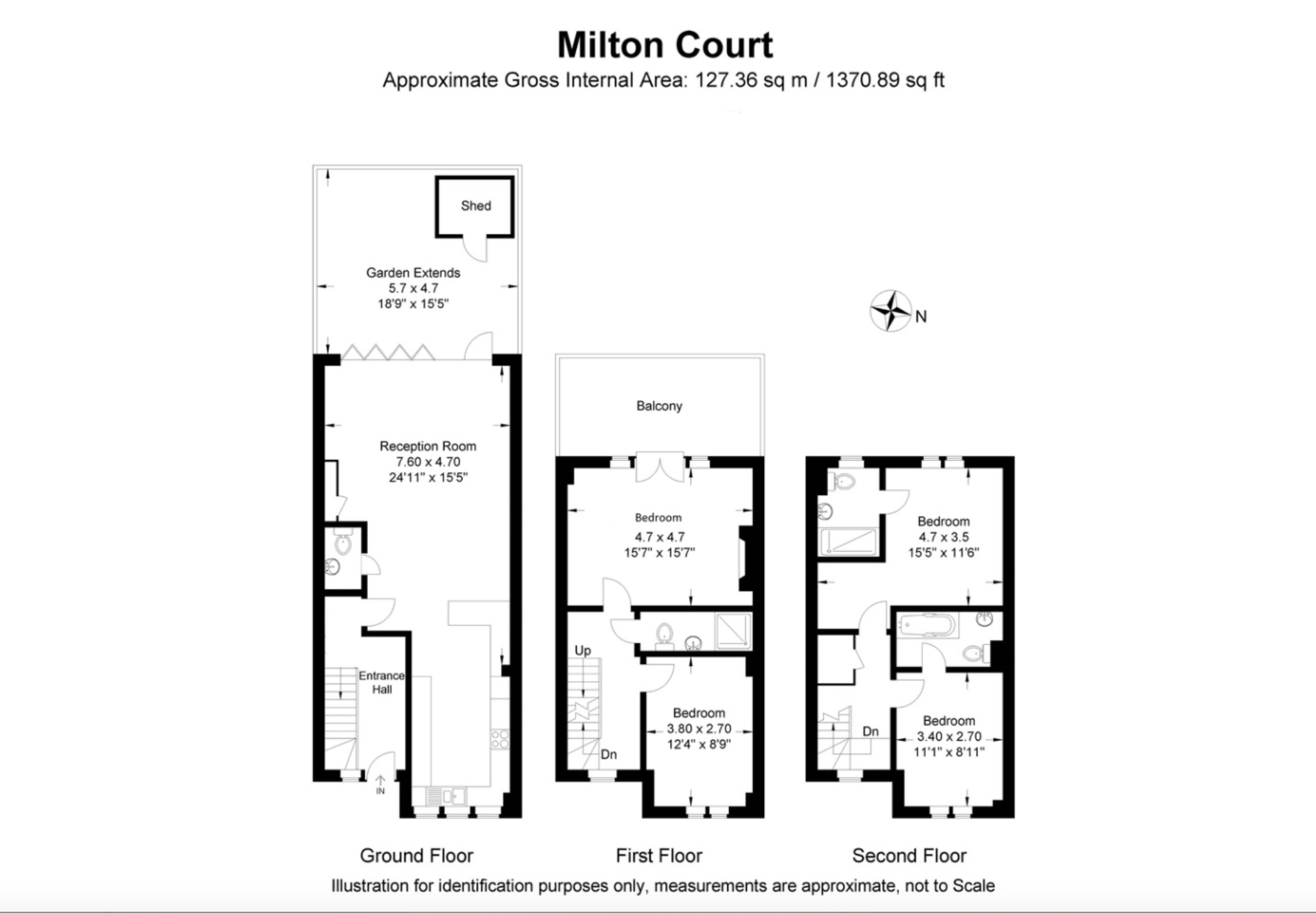 4 bed terraced house to rent in Milton Court, , SW18 - Property Floorplan