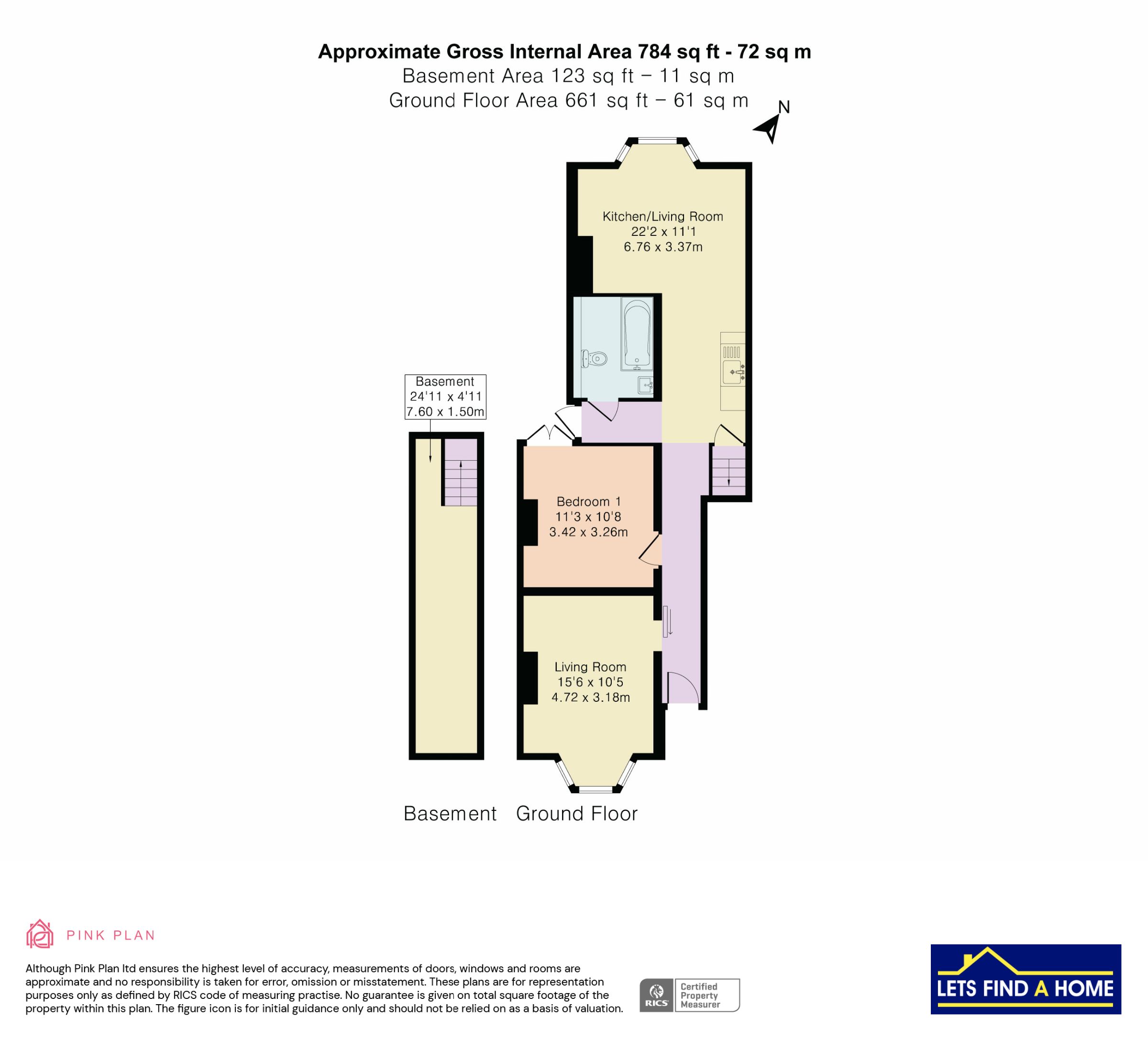 2 bed maisonette to rent in Vant Road, , SW17 - Property Floorplan