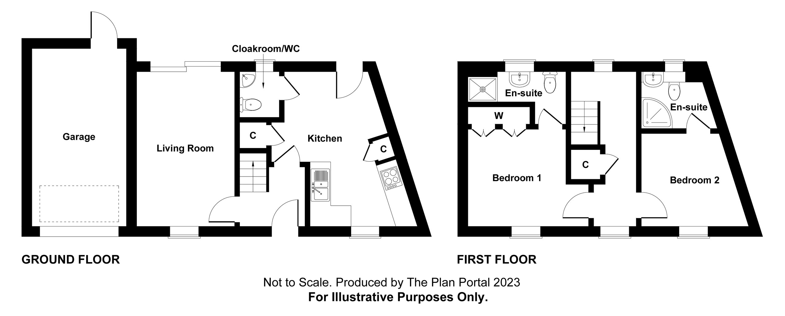 2 bed semi-detached house for sale in Buzzard Road, Tavistock - Property floorplan
