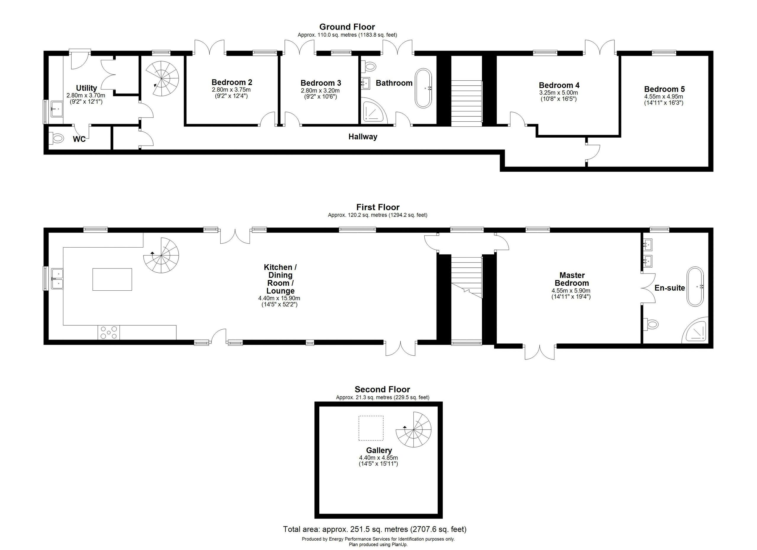 5 bed barn conversion for sale in Gulworthy, Tavistock - Property floorplan