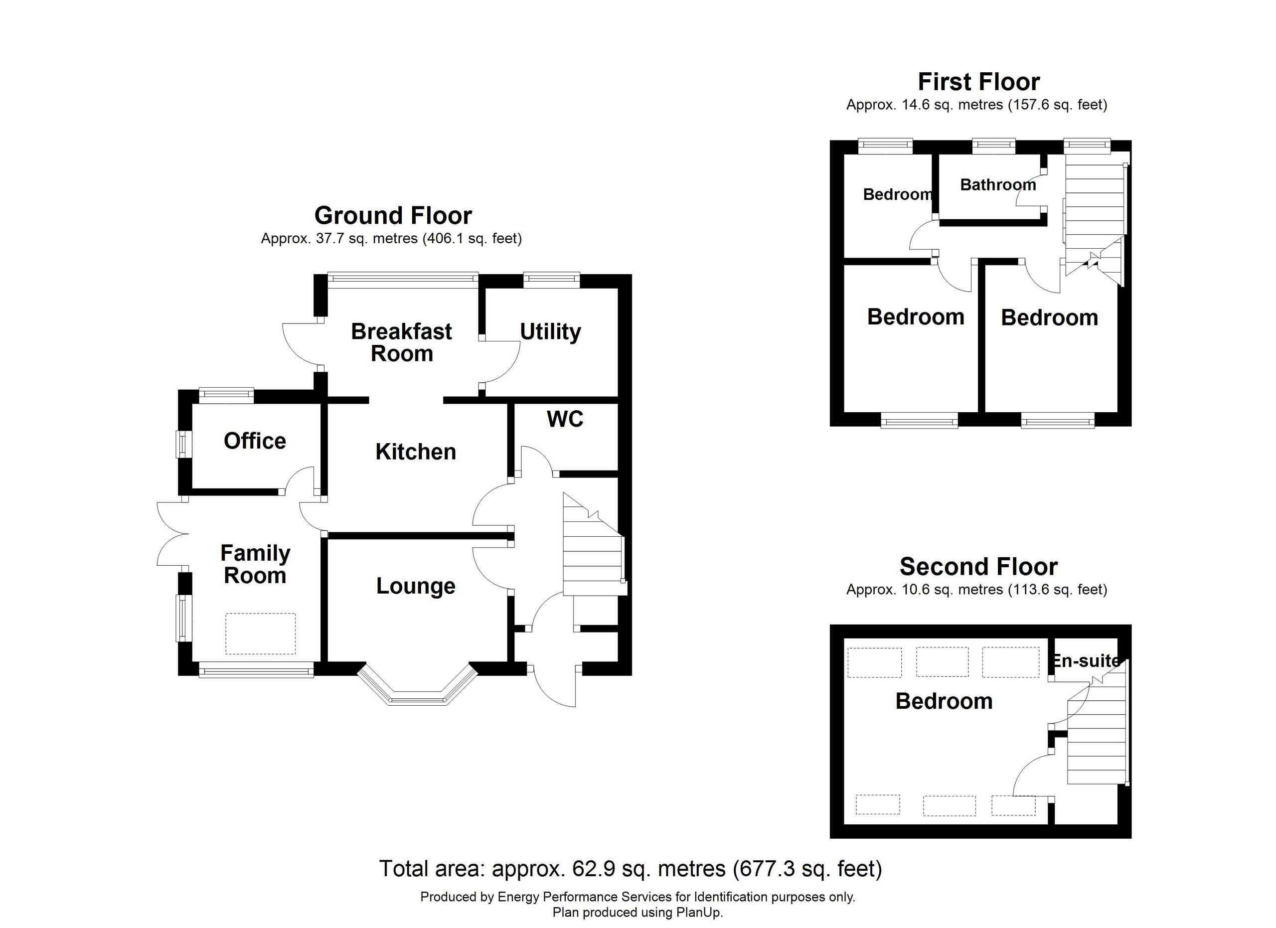 4 bed end of terrace house for sale in Prospect Terrace, Gunnislake - Property floorplan