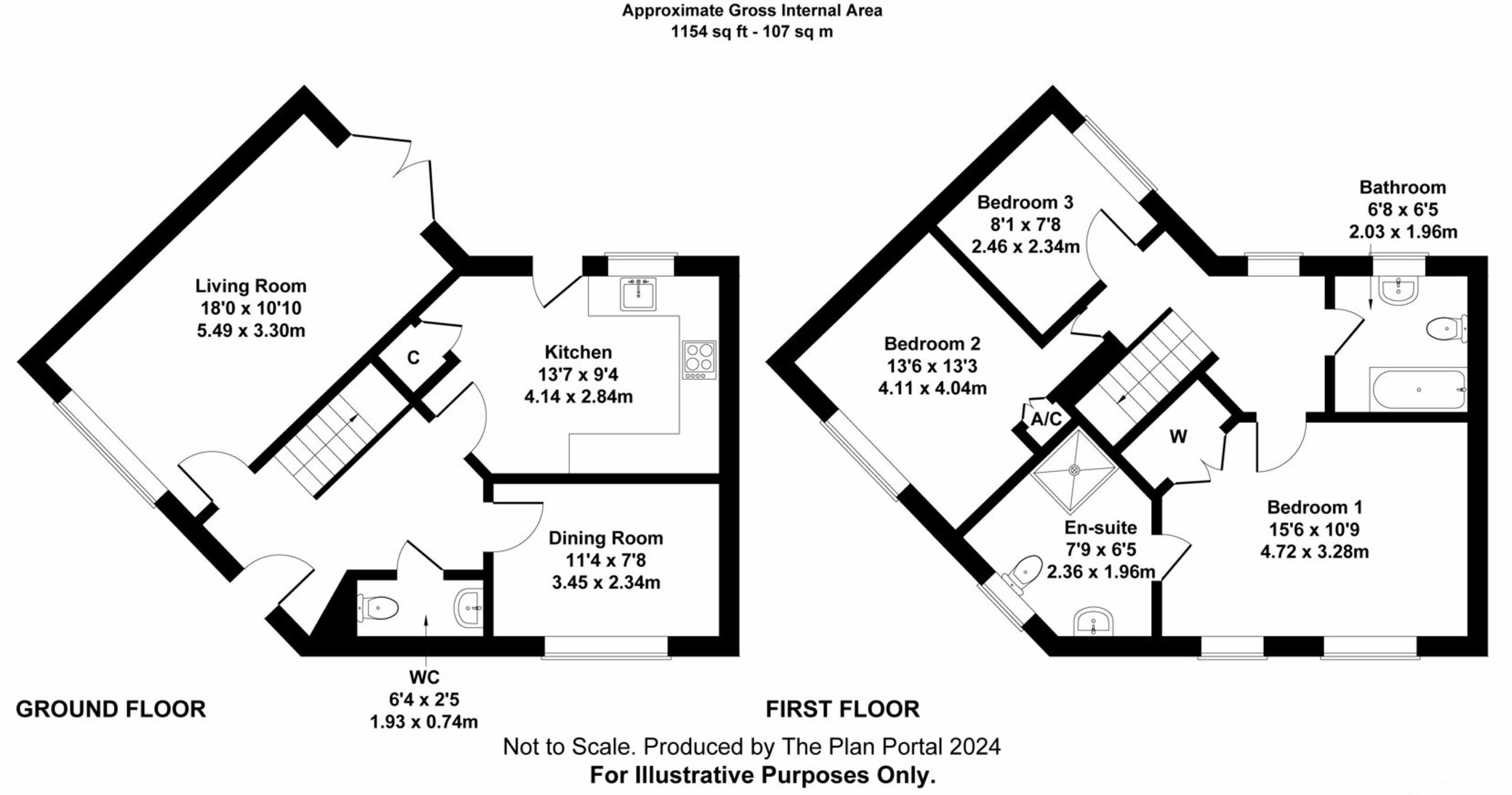 3 bed end of terrace house for sale in Wadlands Meadow, Okehampton - Property floorplan